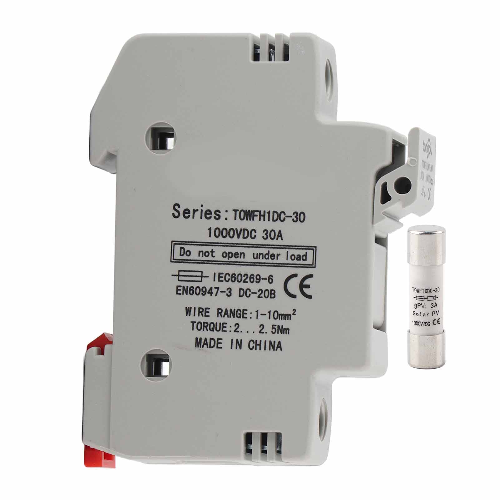 Din-schienen-sicherungshalter, Leistungssteuerungs- Und -verteilungsgerät Towfh1dc 1000vdc 1p3a