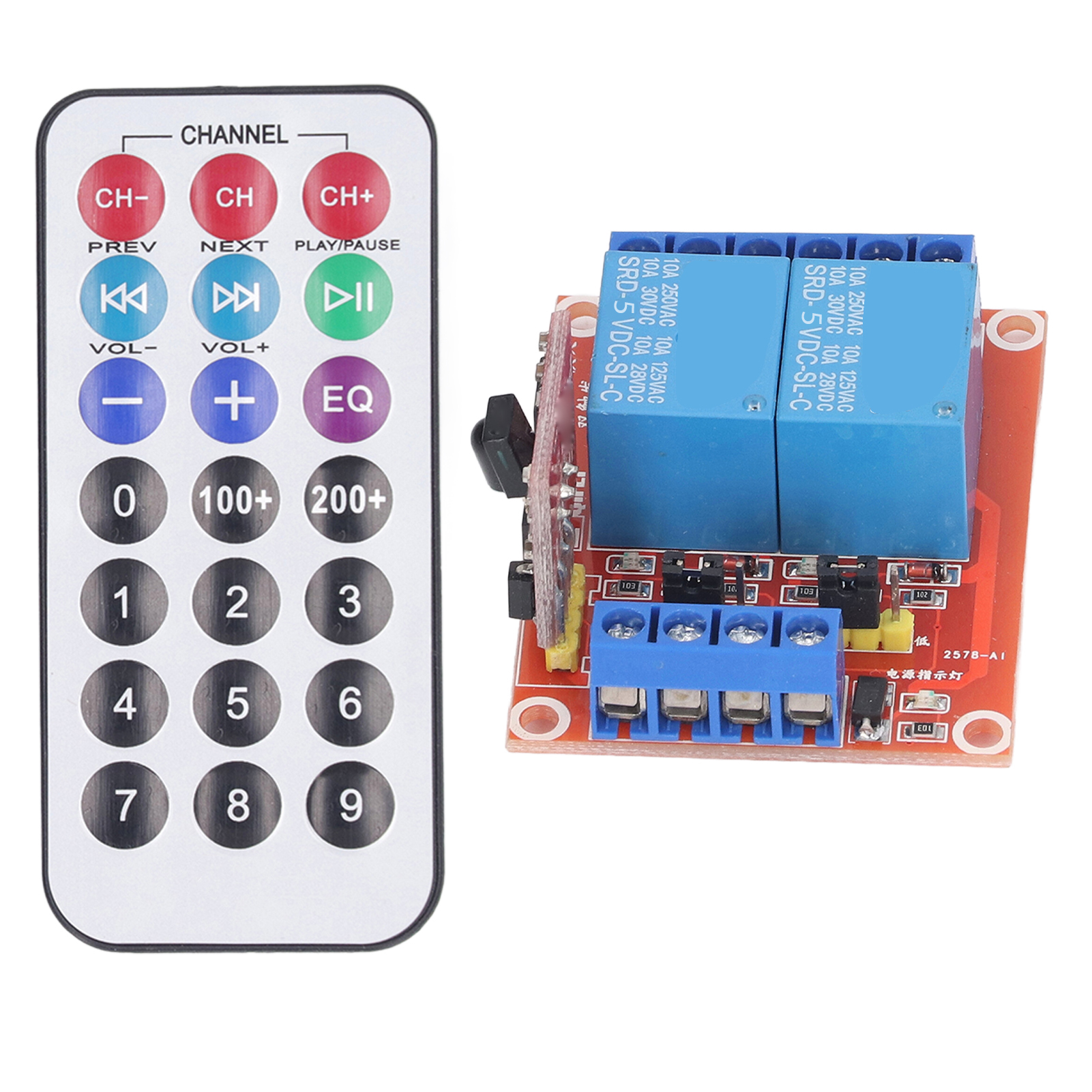 2-kanal, Bidirektional, Infrarot-fernbedienungsrelaismodul Mit Hoch-/niedrigtriggerung, 5 V Dc Betriebsspannung