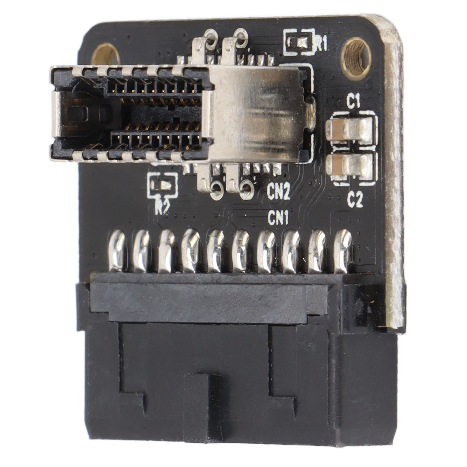 Usb 3.0 19p/20p Auf Typ-e Computergehäuse-adapter, 90°-übertragungswinkel, Positiver Kartensteckplatz-konverter