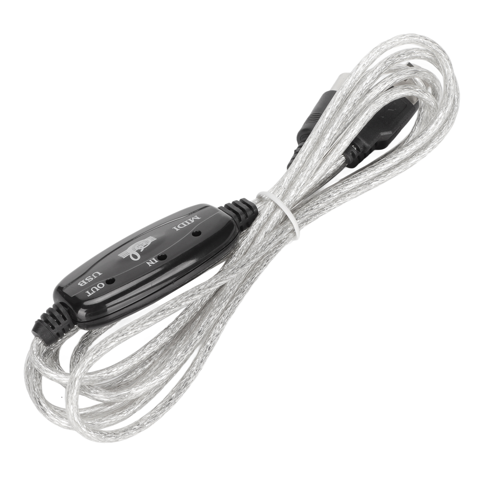 Ca. 2 M Langes Midi-zu-usb-kabel, 16 Kanäle, Usb-pc-schnittstelle, Led-betriebsanzeige (ein-/ausgang), Usb-midi-kabel