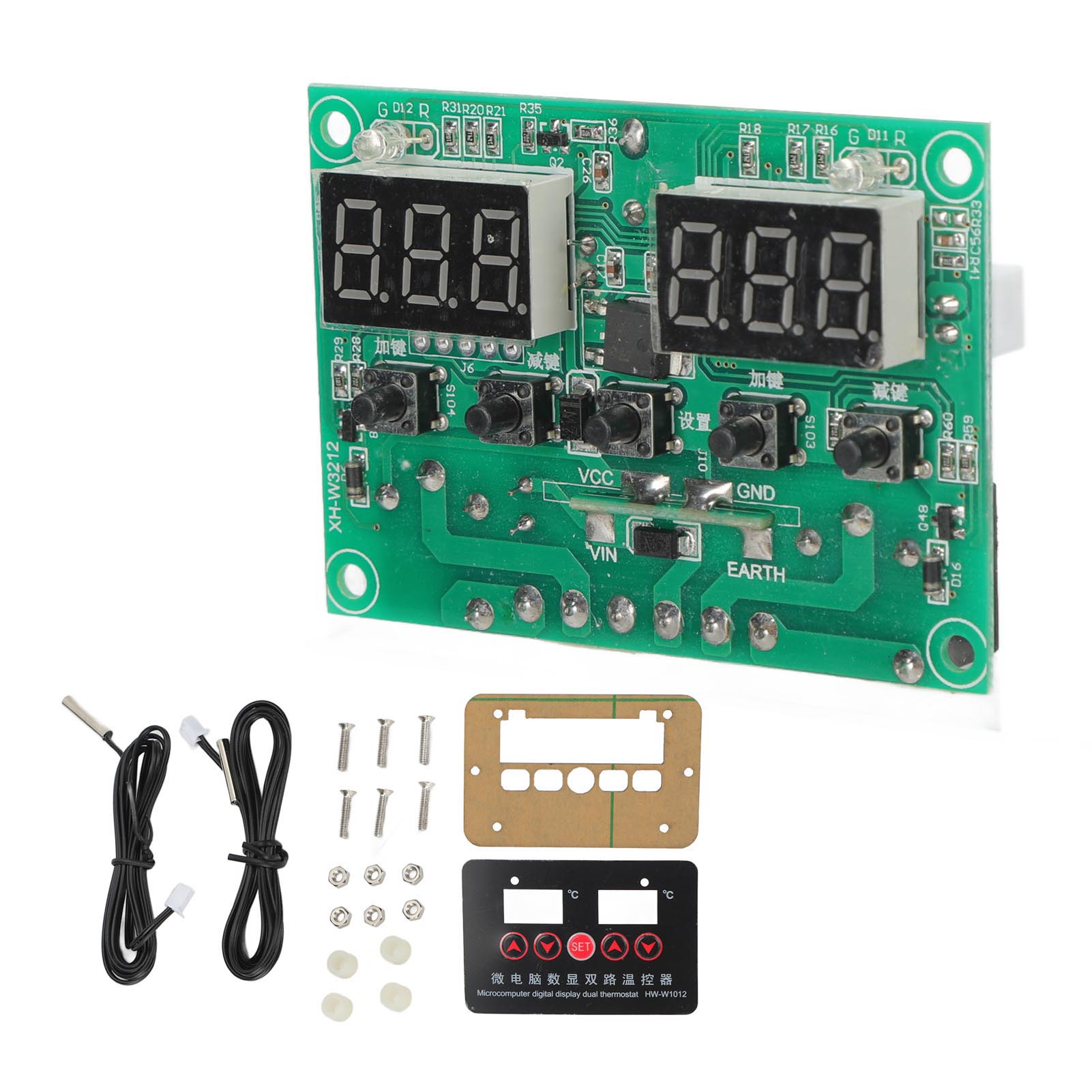 Thermostatreglermodul Mit Zwei Relais Und Digitalanzeige, 220 V, Hww1012