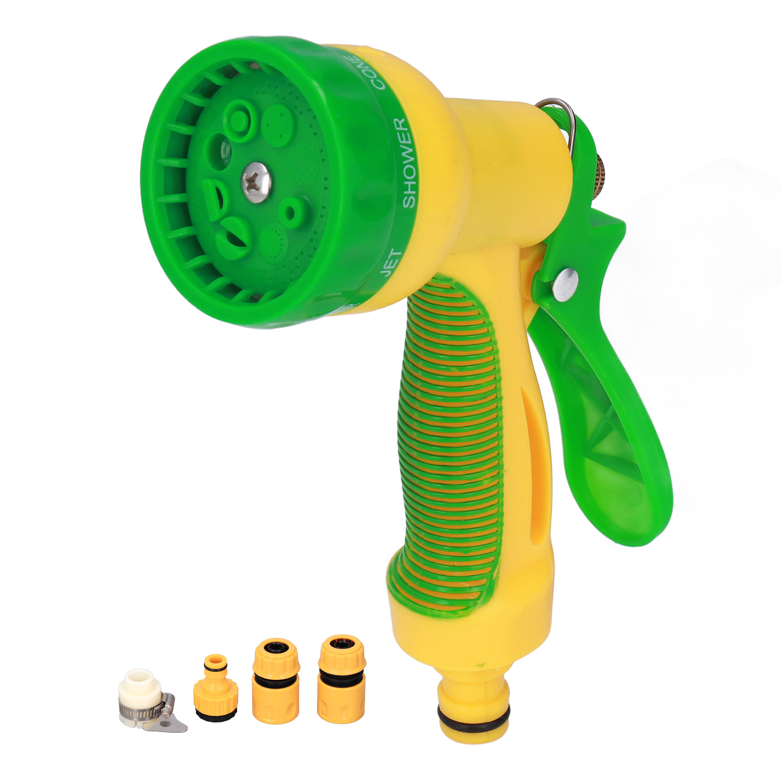 Abs-wasserpistole Mit Schlauchdüse, Ideal Zum Reinigen Und Waschen Von Autos (8 Verschiedene Sprühmuster)
