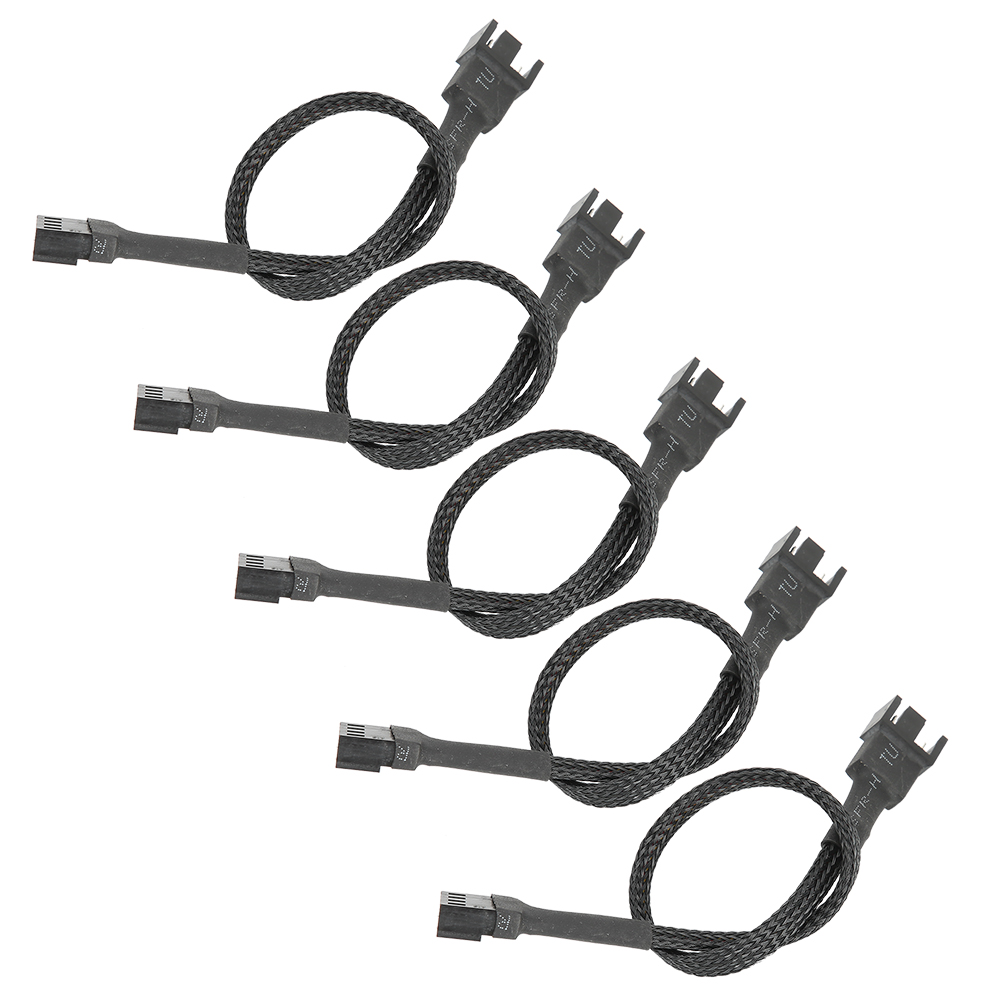 4-poliges Verlängerungskabel (5 Stück) Für Computer-motherboard, Cpu-lüfter, Geflochtener Kabeladapter