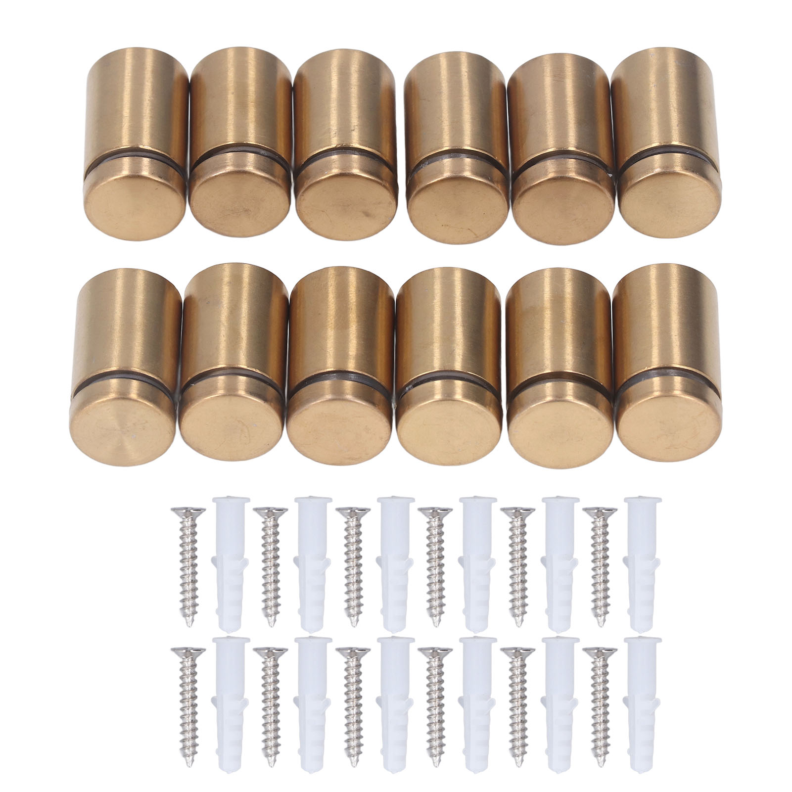 Werbewandmontage-set Mit 12 Edelstahl-abstandsschrauben (19 X 30 Mm)