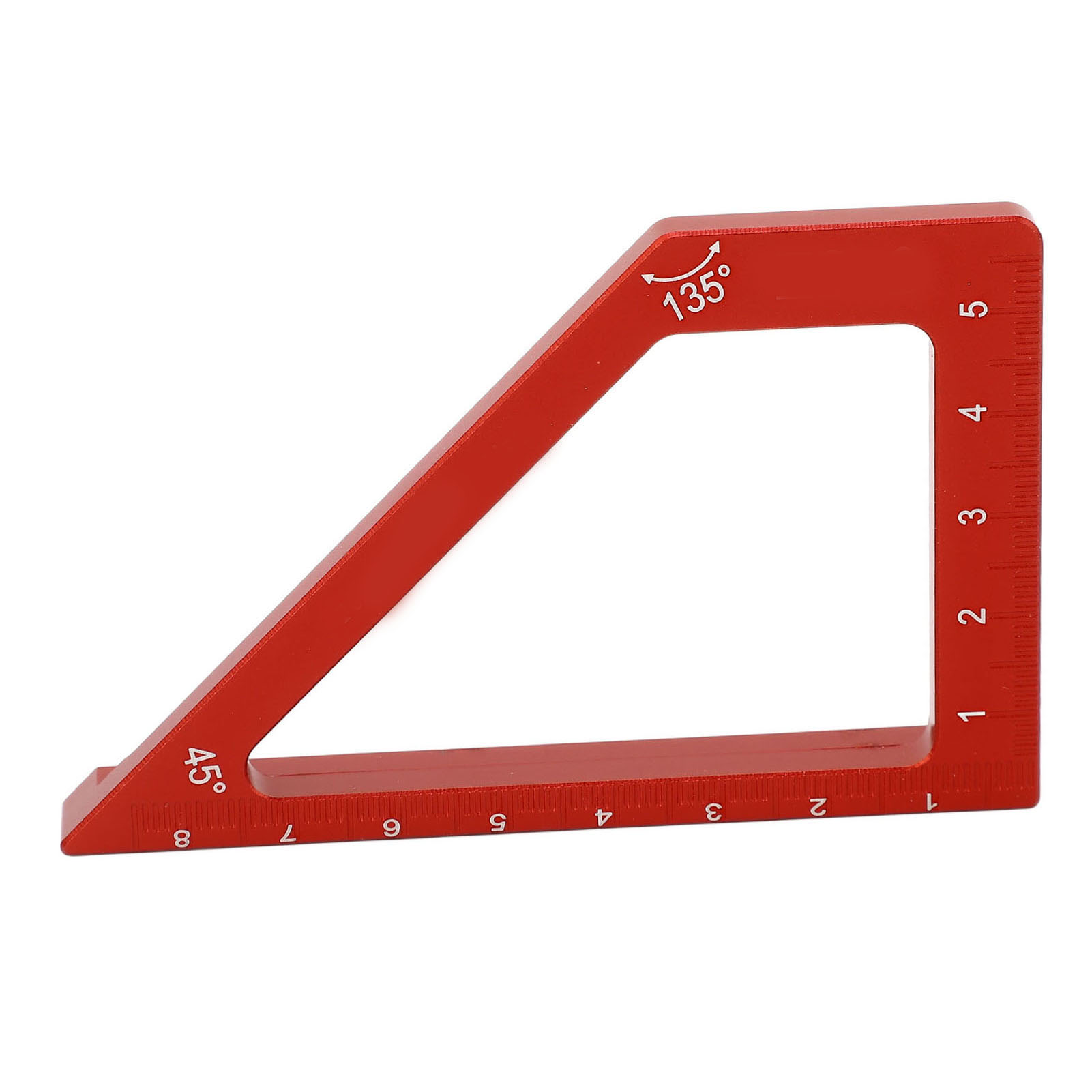 Millimeter-skalenlineal Für Holzbearbeitung, Aus Aluminiumlegierung, 45°-90°-trapezform, Messwerkzeug