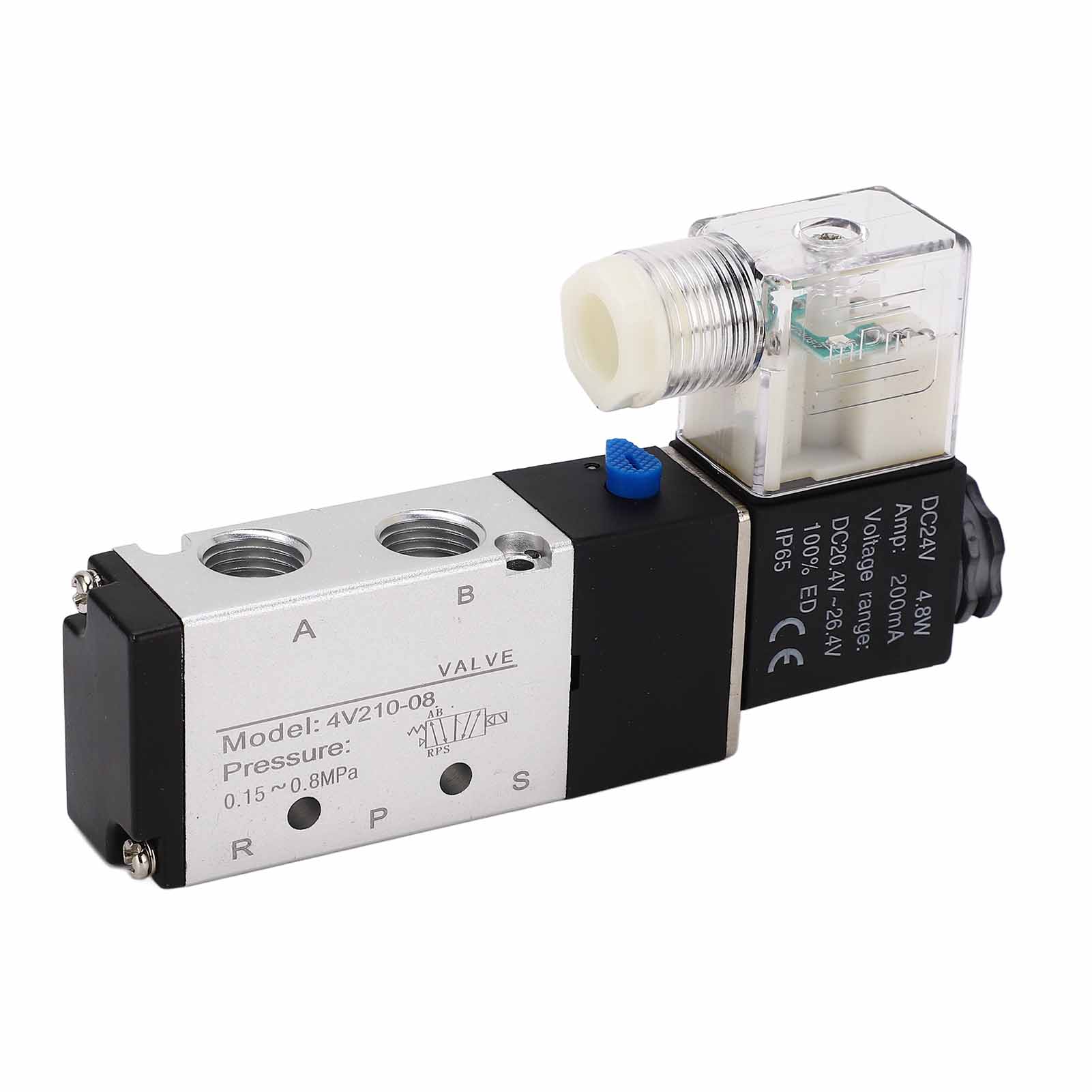 4v210-08 Magnetventil, 2-wege, 5-fach, Druckluftspülung Für Automatisierte Werkstätten, 24 V Dc