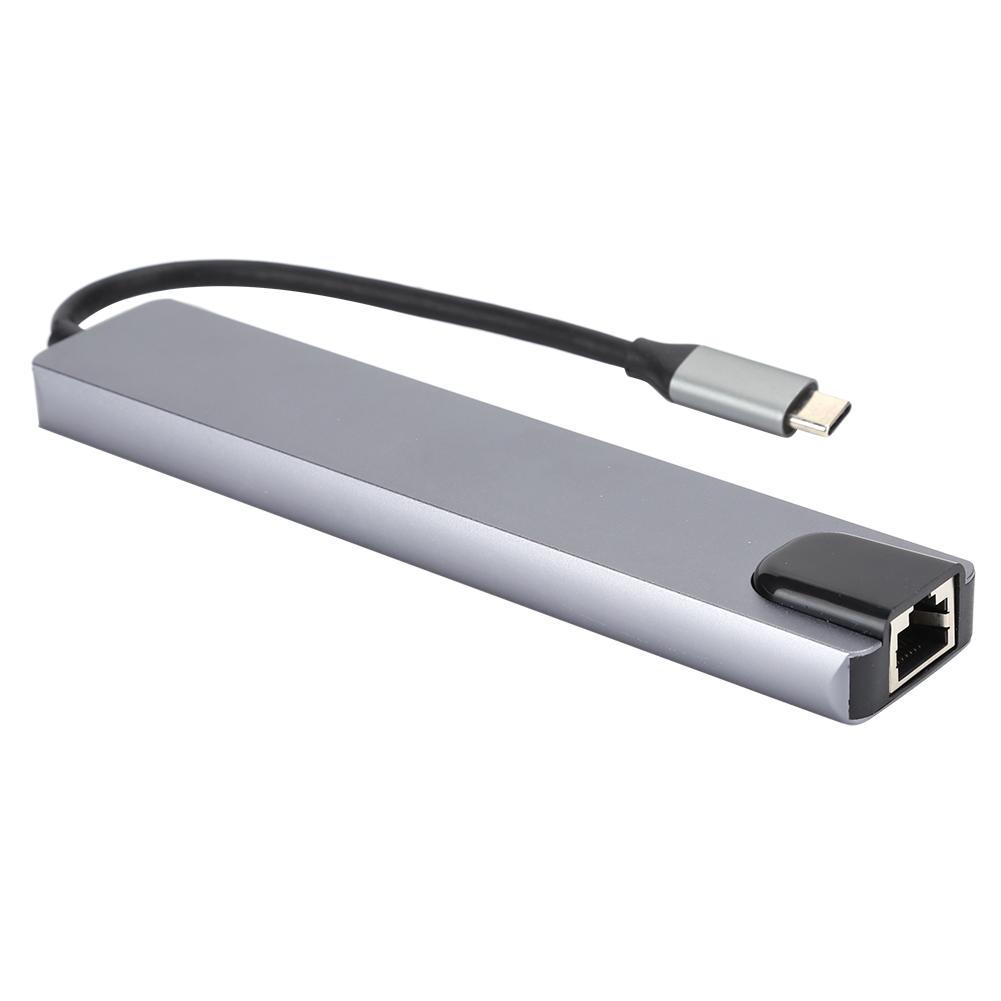 8-in-1 Usb-c-zu-hdmi-rj45-pd-hub, Usb-c-dockingstation, Splitter-adapter Und Konverter