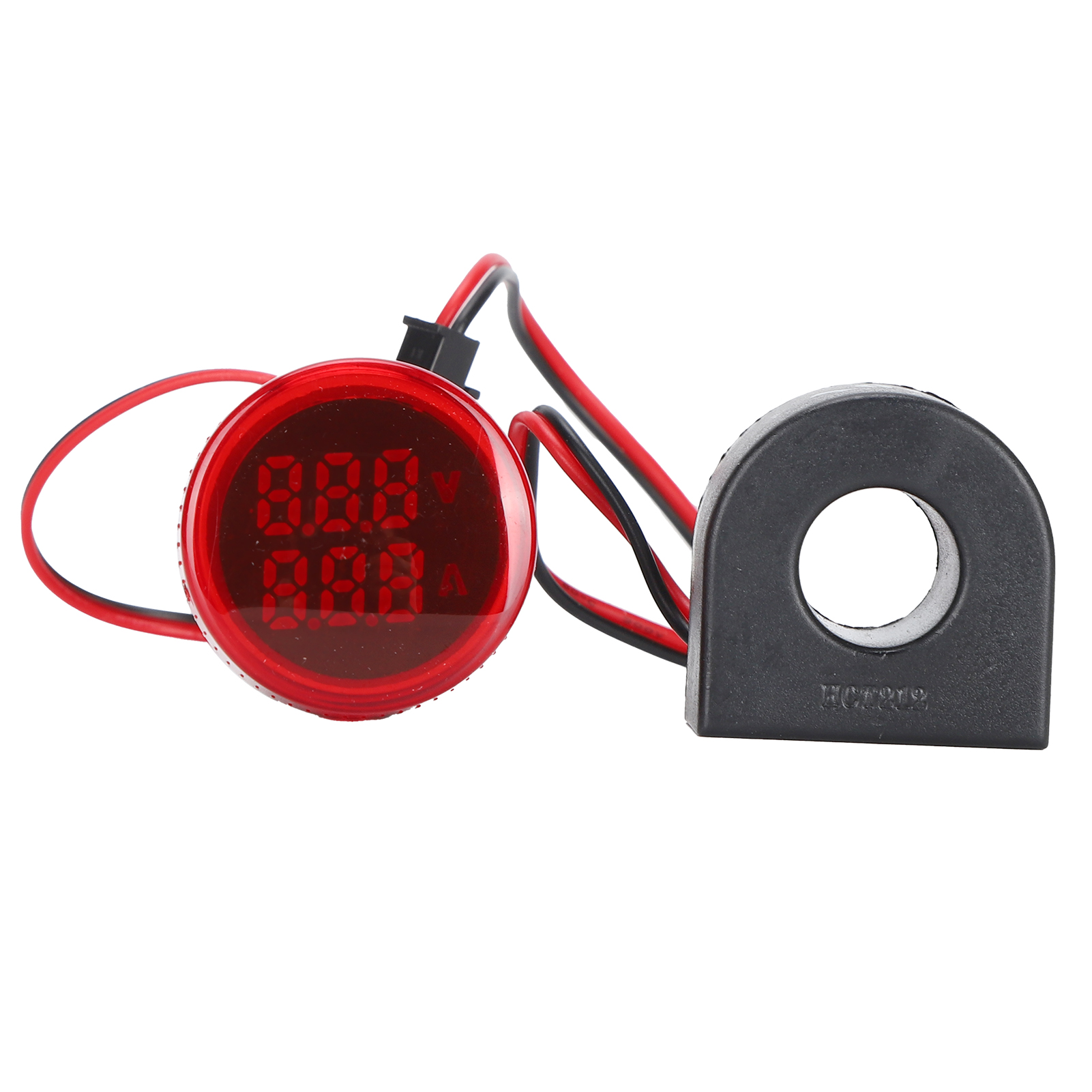 Universelle Stromsignalanzeige Mit Zwei Displays, Runde Lampe, 60–500 V Ac, Ad101-22vamred