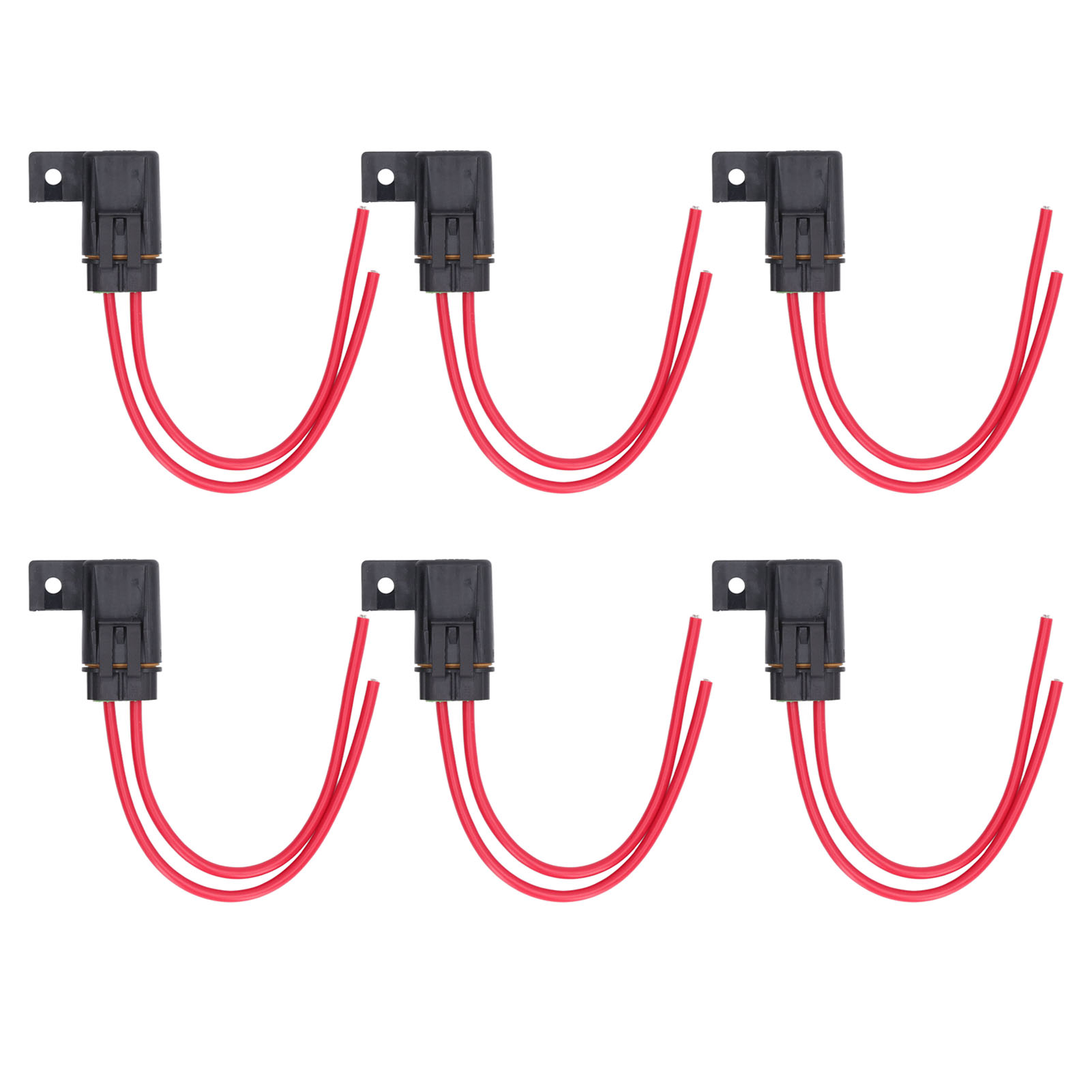 6er-pack Wasserdichte Ip66-inline-sicherungshalter, 12awg 30a Flachkabelbaum Für Boot/auto
