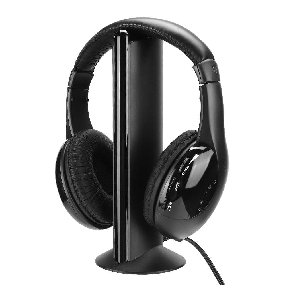 5-in-1 Fm-funk-headset Mit Integriertem Mikrofon Und Ladestation