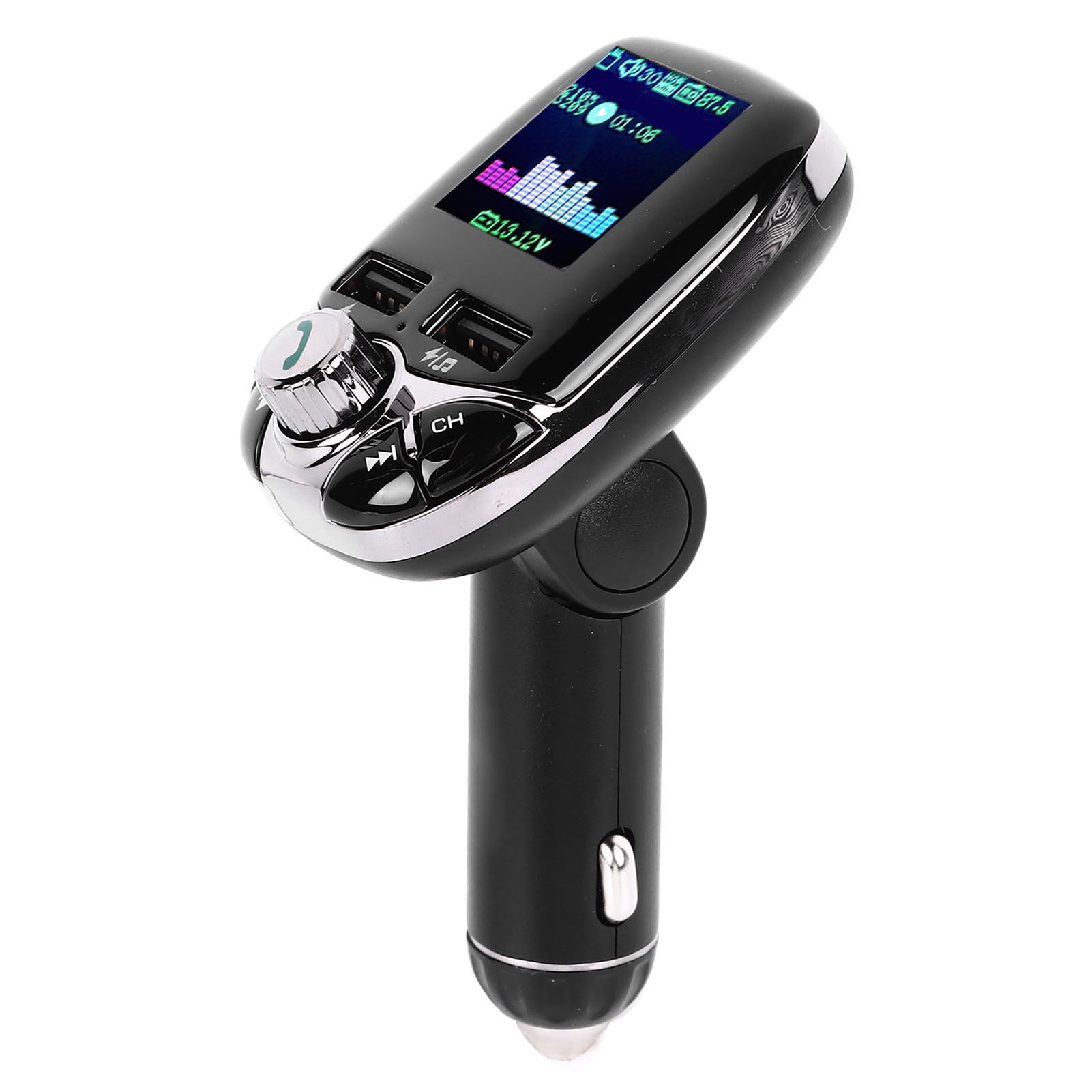 Auto-mp3-player Mit Farbbildschirm, Schnellladefunktion, Integriertem Bluetooth-empfänger, Bluetooth-fm-transmitter Und 2 Usb-anschlüssen