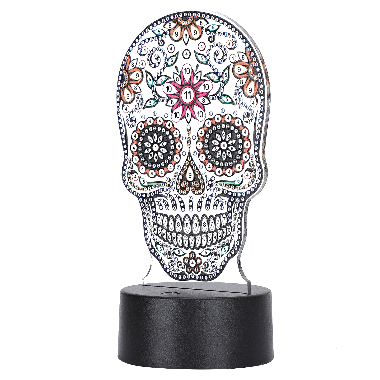 Diy Acryl-diamantmalerei-lampe, 7-farbiges Usb-led-nachtlicht, Heimdekoration (dp01)