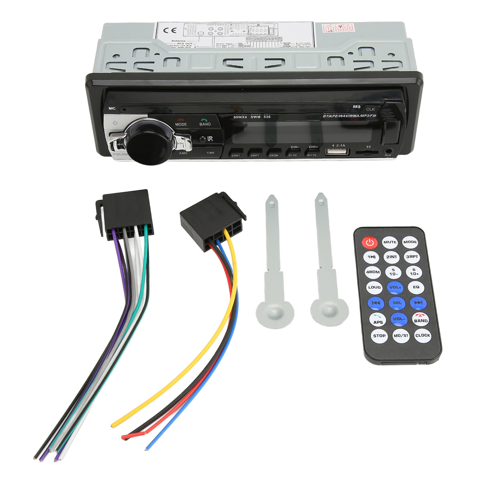 Bluetooth 5.0 Autoradio Mit Farbbeleuchtung, Fm-radio Und Hochwertiger Verlustfreier Klangwiedergabe, Kompatibel Mit Mp3, Wma, Wav Und Flac.