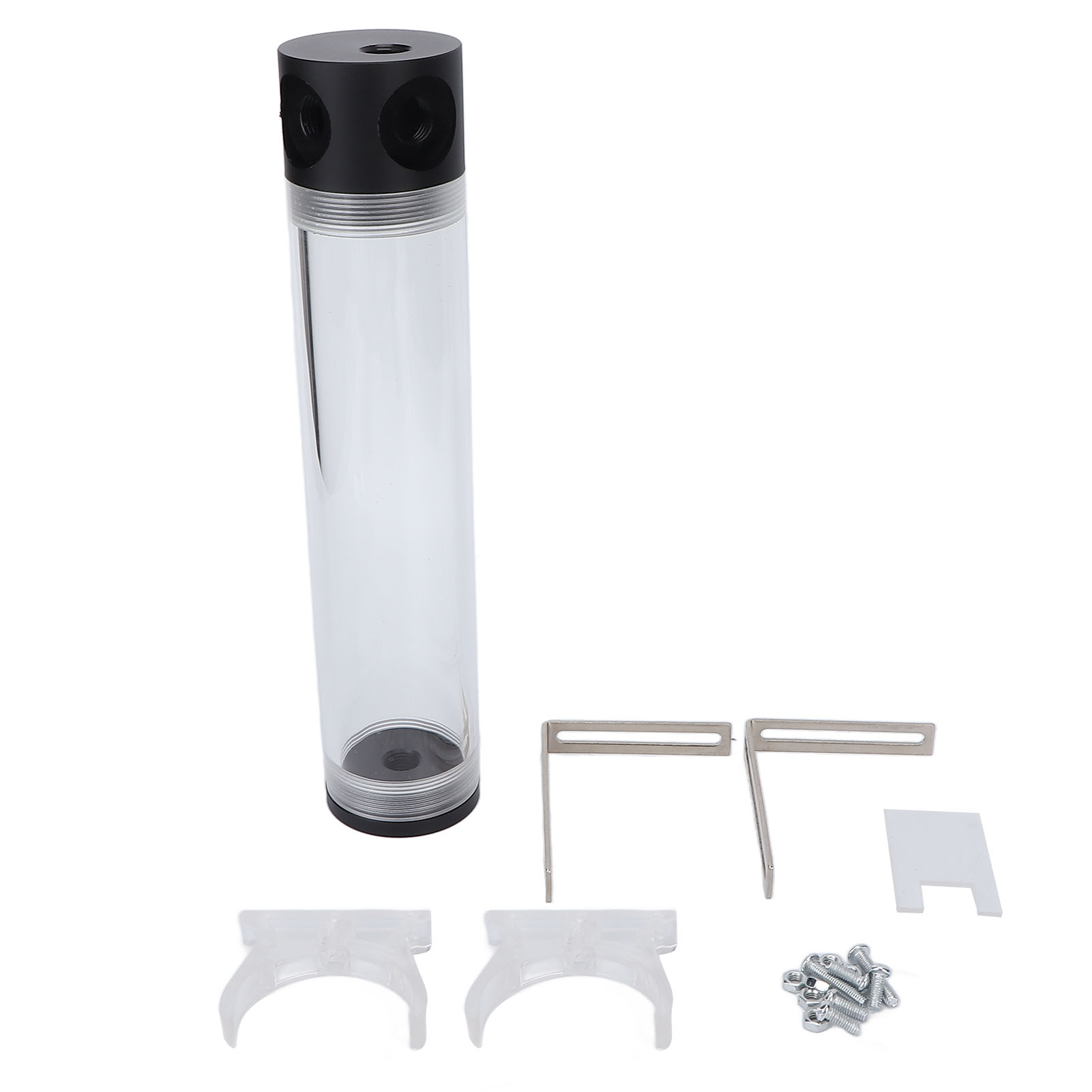 Zylindrischer Flüssigkeitskühlbehälter, 240 Mm Durchmesser, 4 Löcher, G1/4-gewinde, Acryl Für Computer