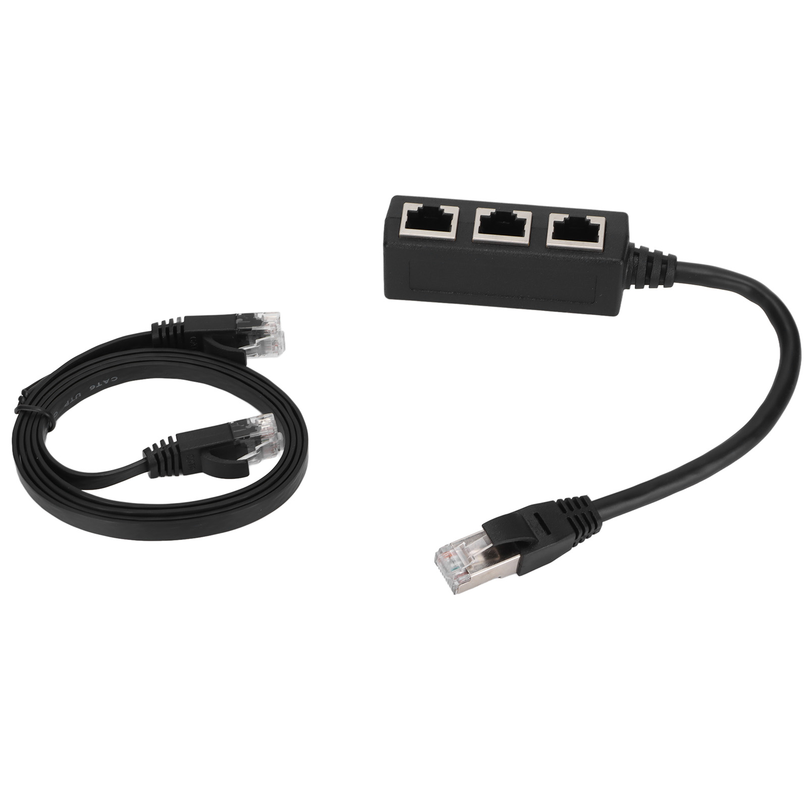 Rj45-ethernet-adapter Mit 1 Bis 3 Ports, Splitter Und 1 M Kabel Für Den Heimgebrauch.