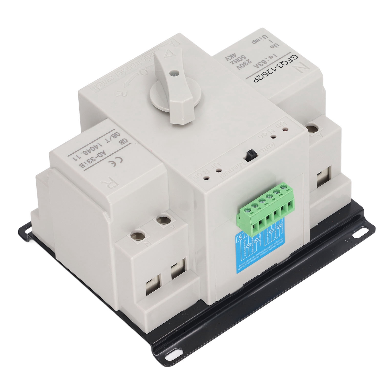Automatischer Doppelstromumschalter Für Minigeneratoren, Ideal Für Haus, Werkstatt Und Gebäude (230 V Ac, 63 A).
