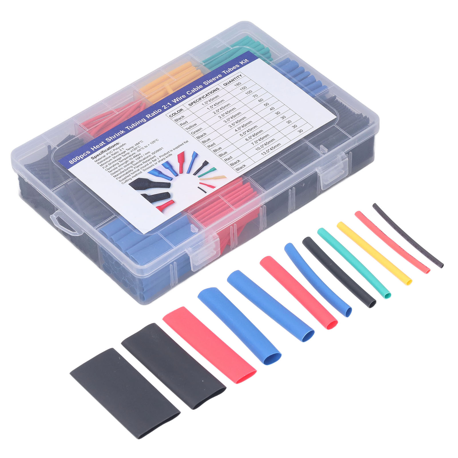 Elektronik-bastelset Mit 800 Isolierten Schrumpfschläuchen, Verpackt In Einer Schachtel.