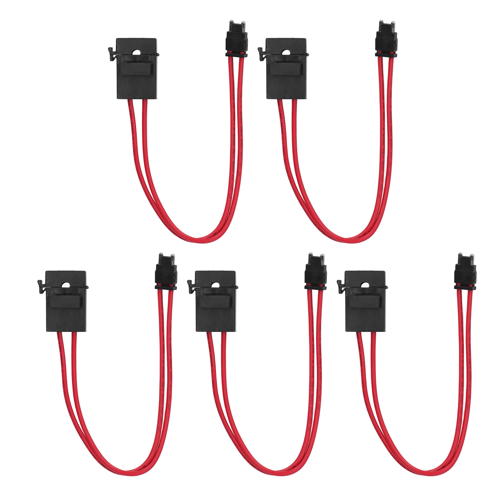 5er-pack Kfz-sicherungshalter, Mini-verlängerungskabel Für Hohe Beanspruchung (atm 20a 16awg) Mit 5 Sicherungen, 10,9 Mm Acd-flachstecker
