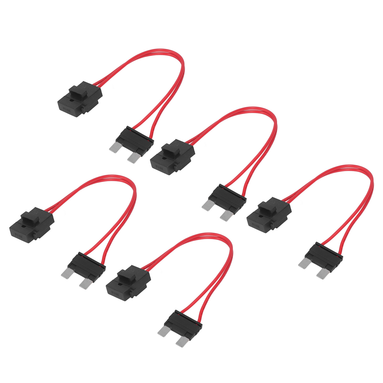 5er-pack Kfz-sicherungshalter, Mini-verlängerungskabel Für Hohe Beanspruchung, Atm 20a 16awg Mit 5 Acl-sicherungen, L 29,2 Mm