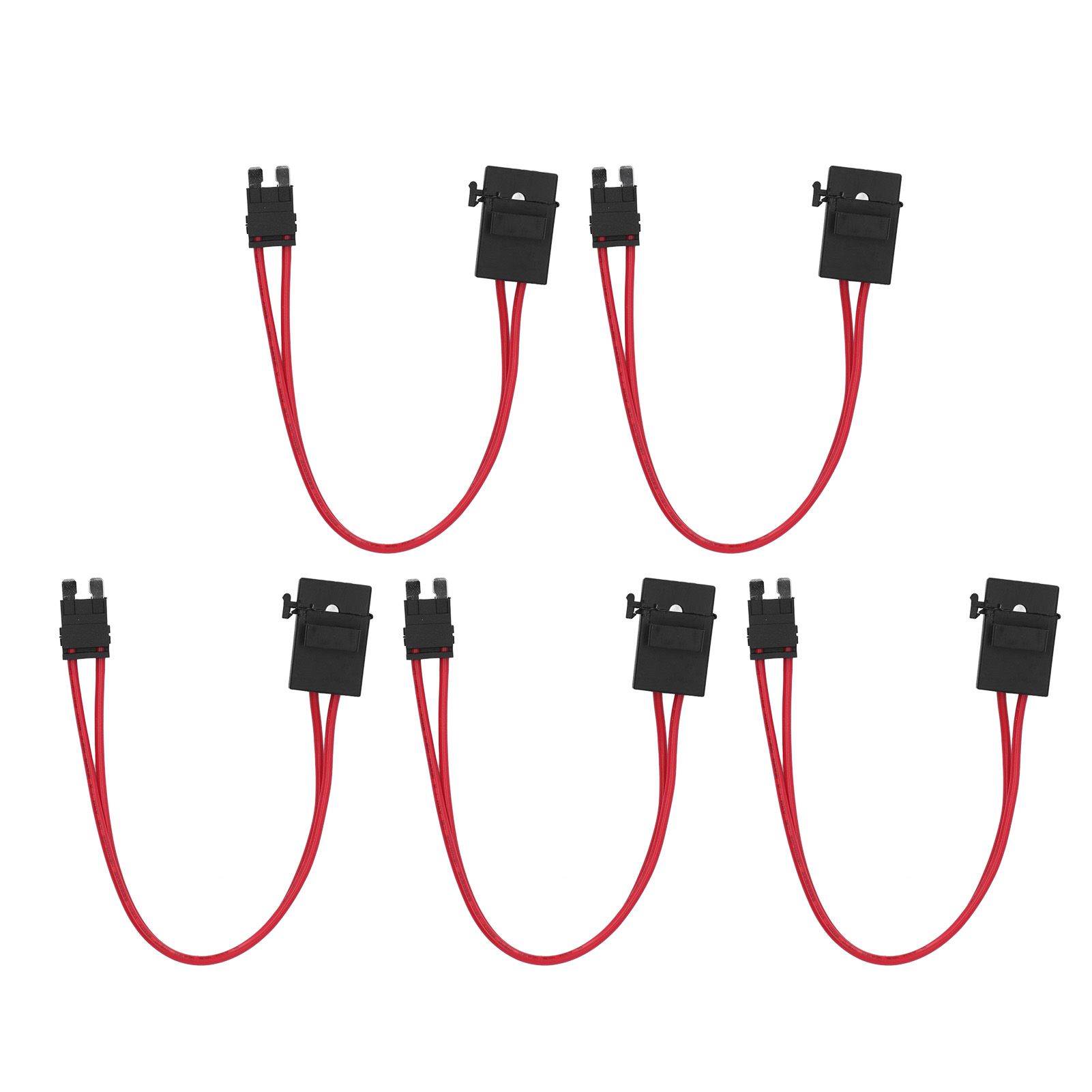 5er-pack Kfz-sicherungshalter, Robustes Mini-verlängerungskabel Für Fahrzeuge, Atm 20 A, 16 Awg, Mit 5 Act M 19,1 Mm Sicherungen
