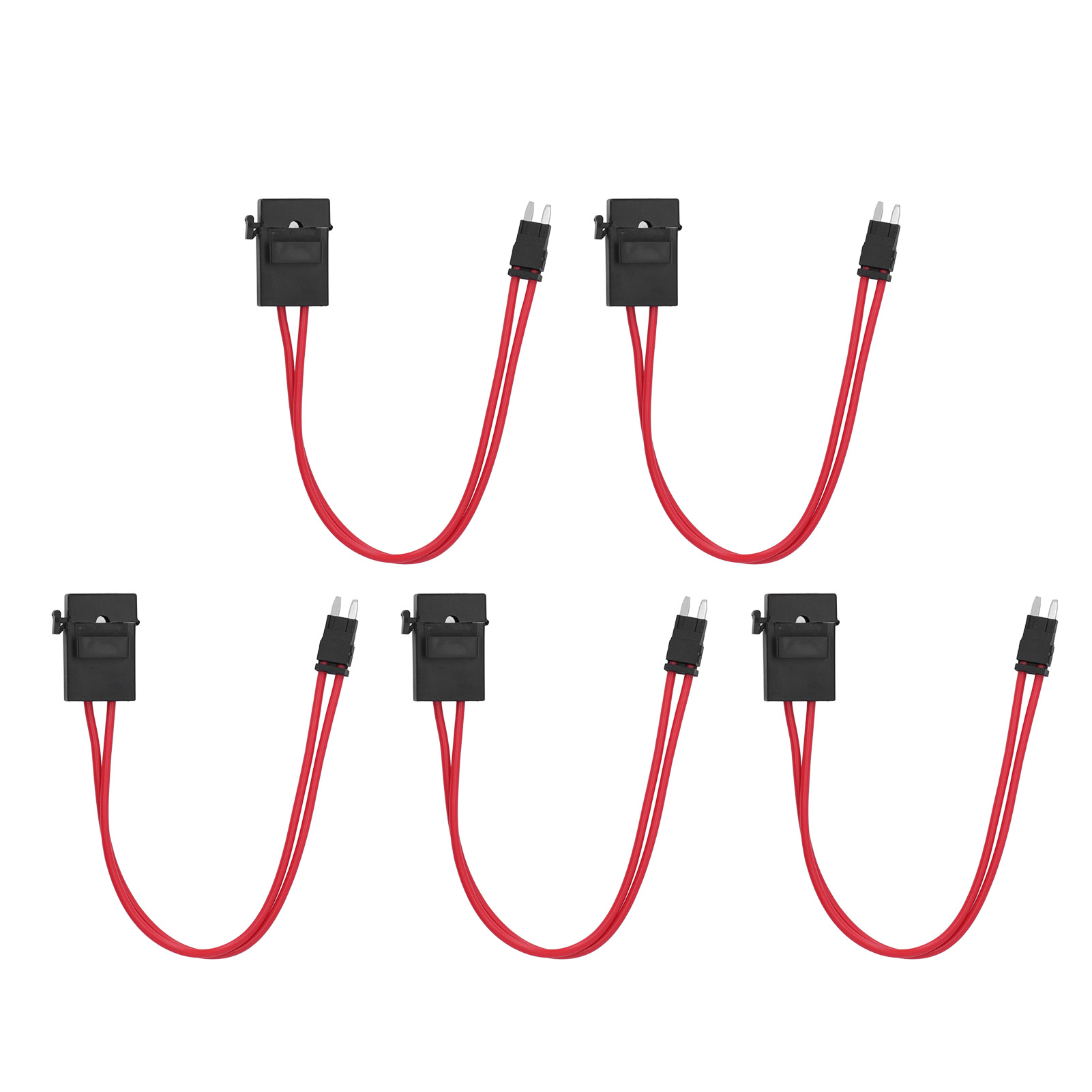 5er-pack Kfz-sicherungshalter, Robustes Mini-verlängerungskabel Für Fahrzeuge, Atm 20 A, 16 Awg, Mit 5 Sicherungen, Ack S 10,9 Mm
