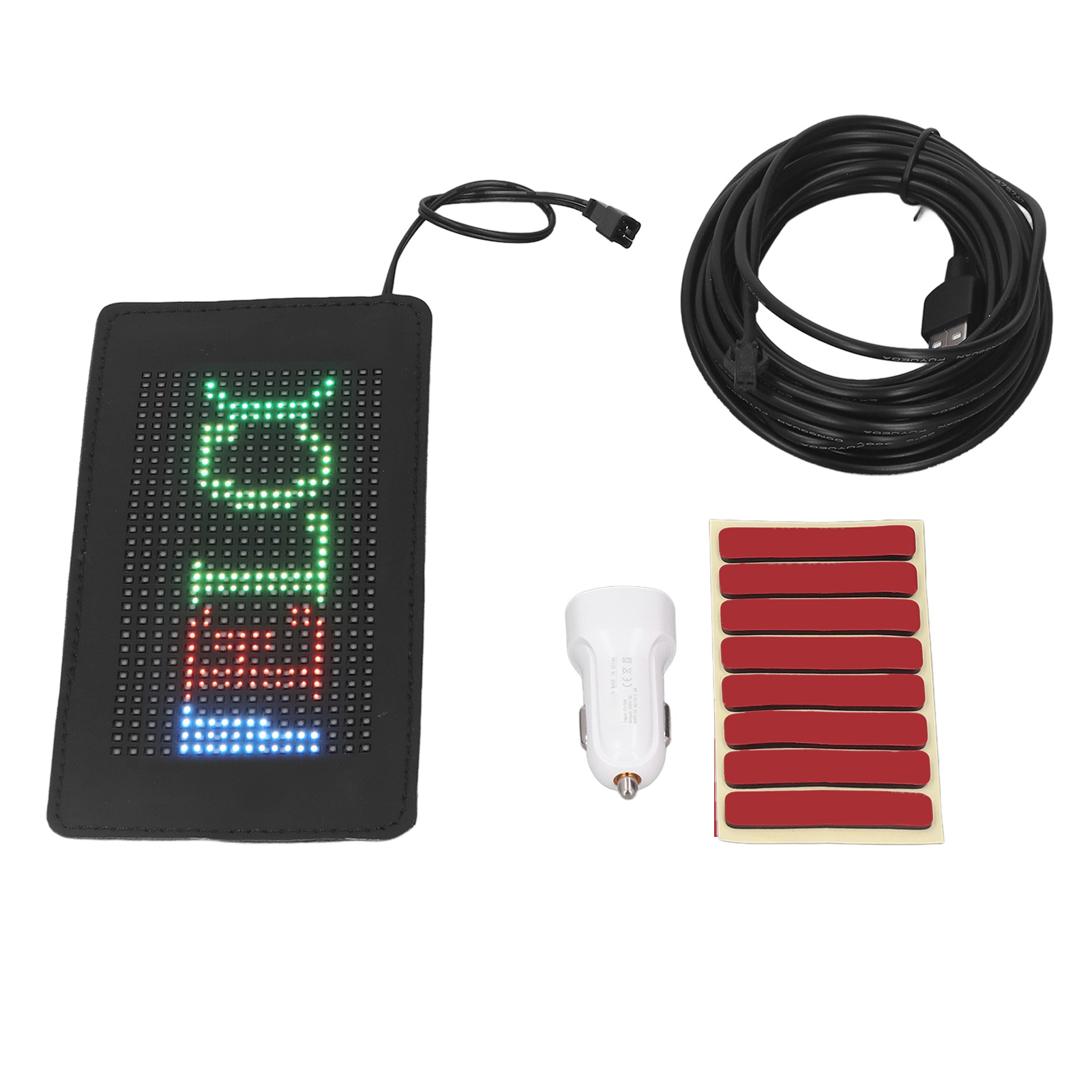 Flexibles Led-panel 190 X 90 Mm, 16 X 32 Pixel Auflösung, Steuerung Per Bluetooth-app, Textanpassung, Led-animationen, Scrollbildschirm