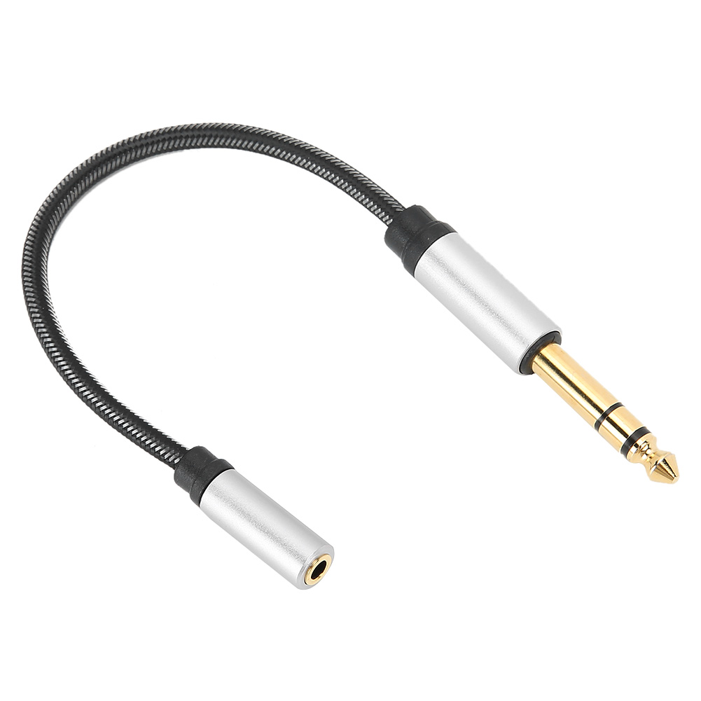 Audiokabel Mit Federmechanismus Aus Aluminiumlegierung, 6,5-mm-klinkenstecker Auf 3,5-mm-klinkenbuchse, 3,5-mm-aux-kopfhörer-verlängerungskabel, 150 Mm (3,5-mm-buchse Auf 6,5-mm-stecker)