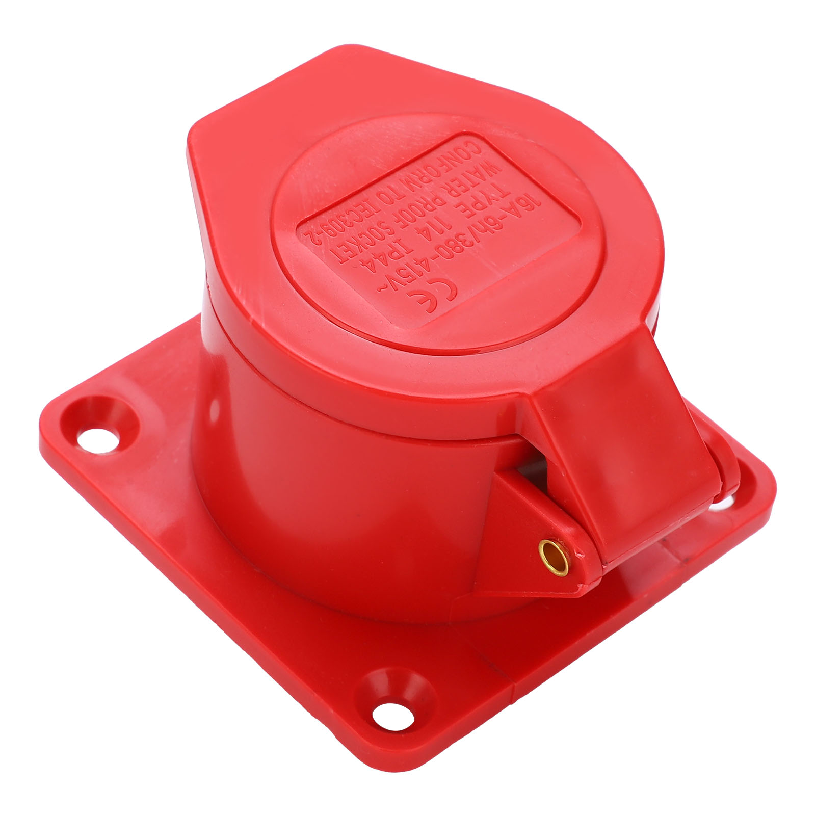 Dreiphasige Industriesteckdose, 16 A, 4-polig, Schutzart Ip44 (wasserdicht, Explosionsgeschützt), Für Unterputzmontage, 380–415 V, 3p+e