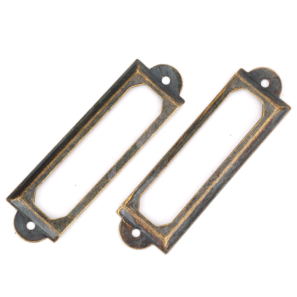 Set Mit 20 Schubladenetiketten Im Retro-stil, Ideal Für Schüler Und Studenten, Individuell Gestaltbar. Regalaccessoire, Bronzegrüne Farbe.