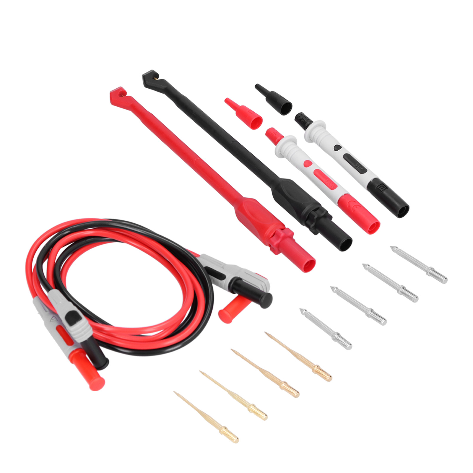P1033b Bananenstecker-prüfleitungssatz Mit Austauschbarem Nadelprüfhaken Für Multimeter