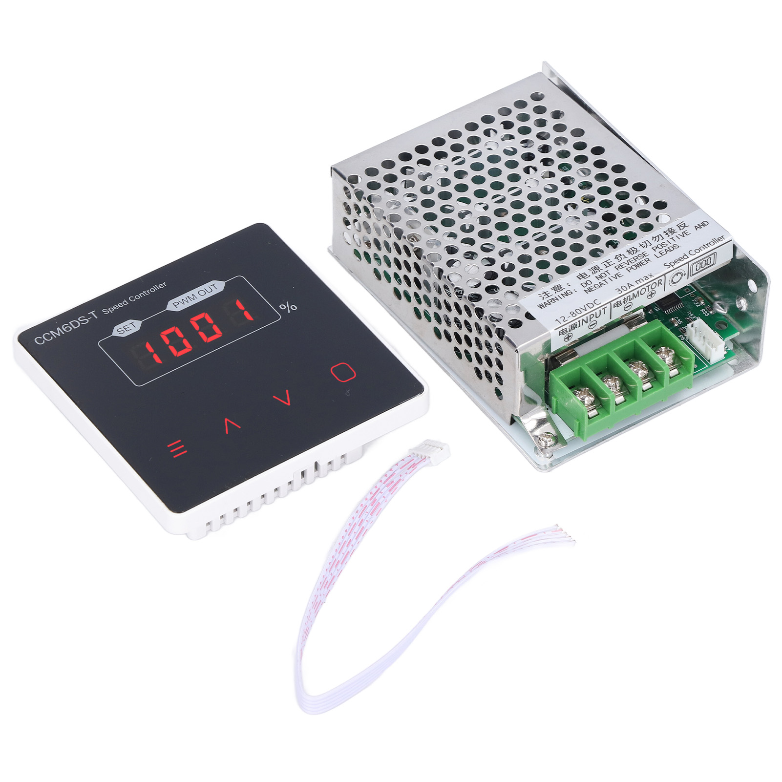 Digitaler Drehzahlregler Mit Display, Dimmerschalter Aus Aluminiumlegierung, 12–80 V Dc, 30 A