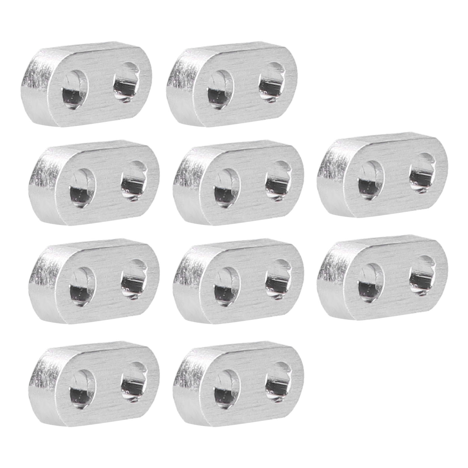 10 Flache, Gerade Aluminium-montagehalterungen 4 X 8 Mm Für Robotertechnikgeräte 3102-0002-0016