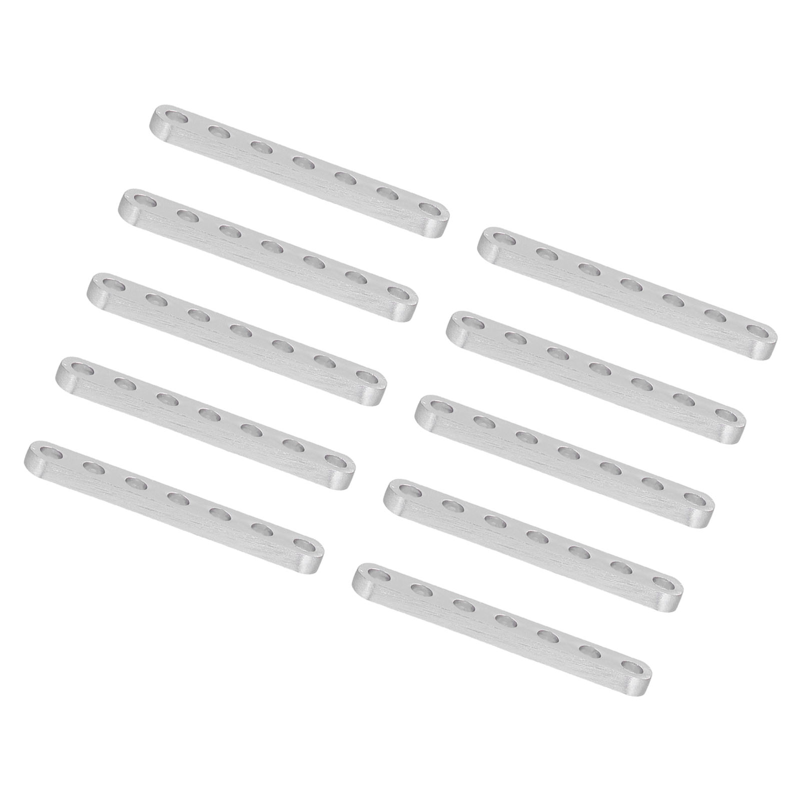 10 Flache, Gerade Aluminiumhalterungen 4 X 8 Mm Für Roboter- Und Maschinenbauausrüstung 3102-0007-0056