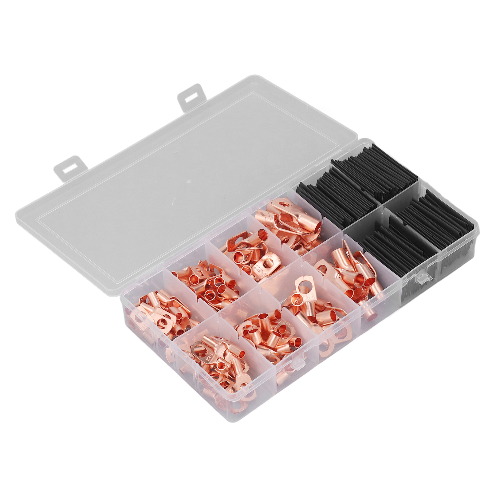 Set Mit 260 Anschlussklemmen Inklusive Schrumpfschlauch, Geschlossene Bauweise, Stabil Und Robust, Für Kupferdrähte.