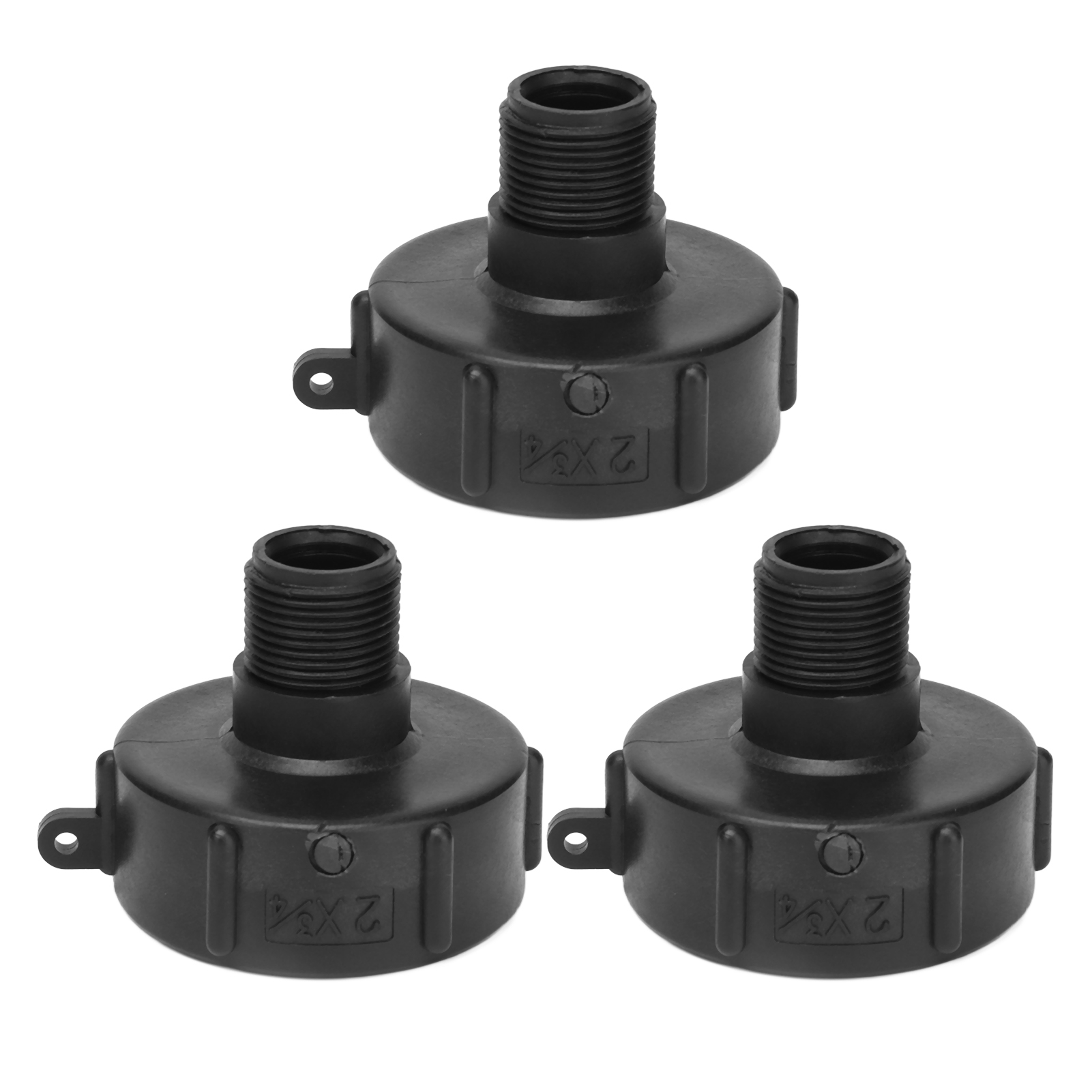 Set Mit 3 Ibc-tankanschlüssen, G3/4-gewinde, Abs-kunststoff-ablaufadapter, Ersatzanschluss Für S60-2-zoll-nps-ventil