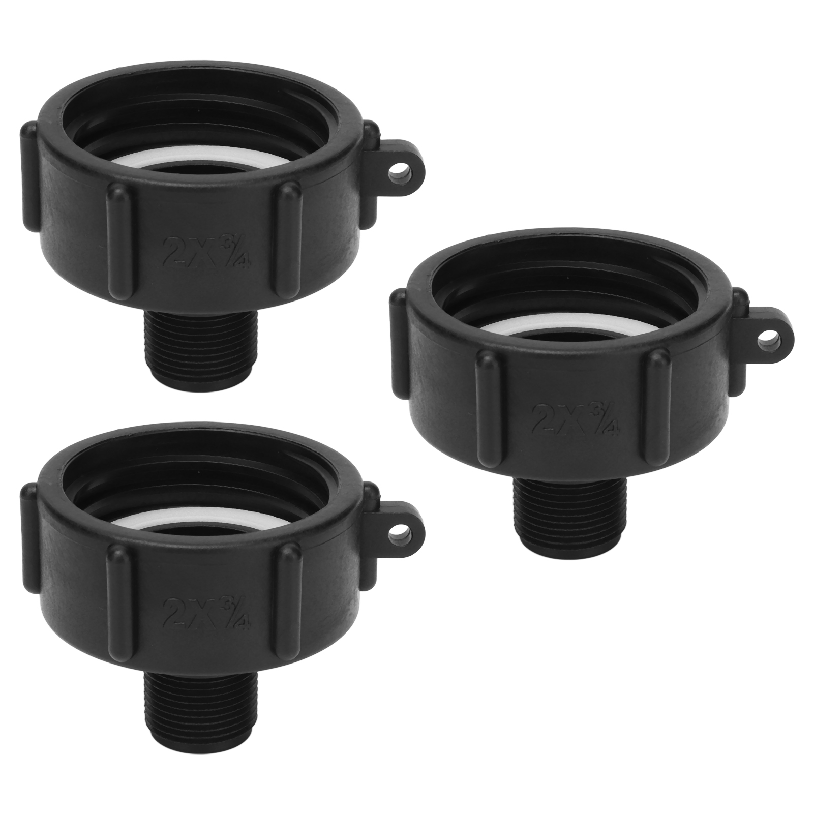 Set Mit 3 Ibc-tankanschlüssen, G3/4-gewinde, Abs-kunststoff-ablaufadapter, Ersatzanschluss Für S60x6-ventil