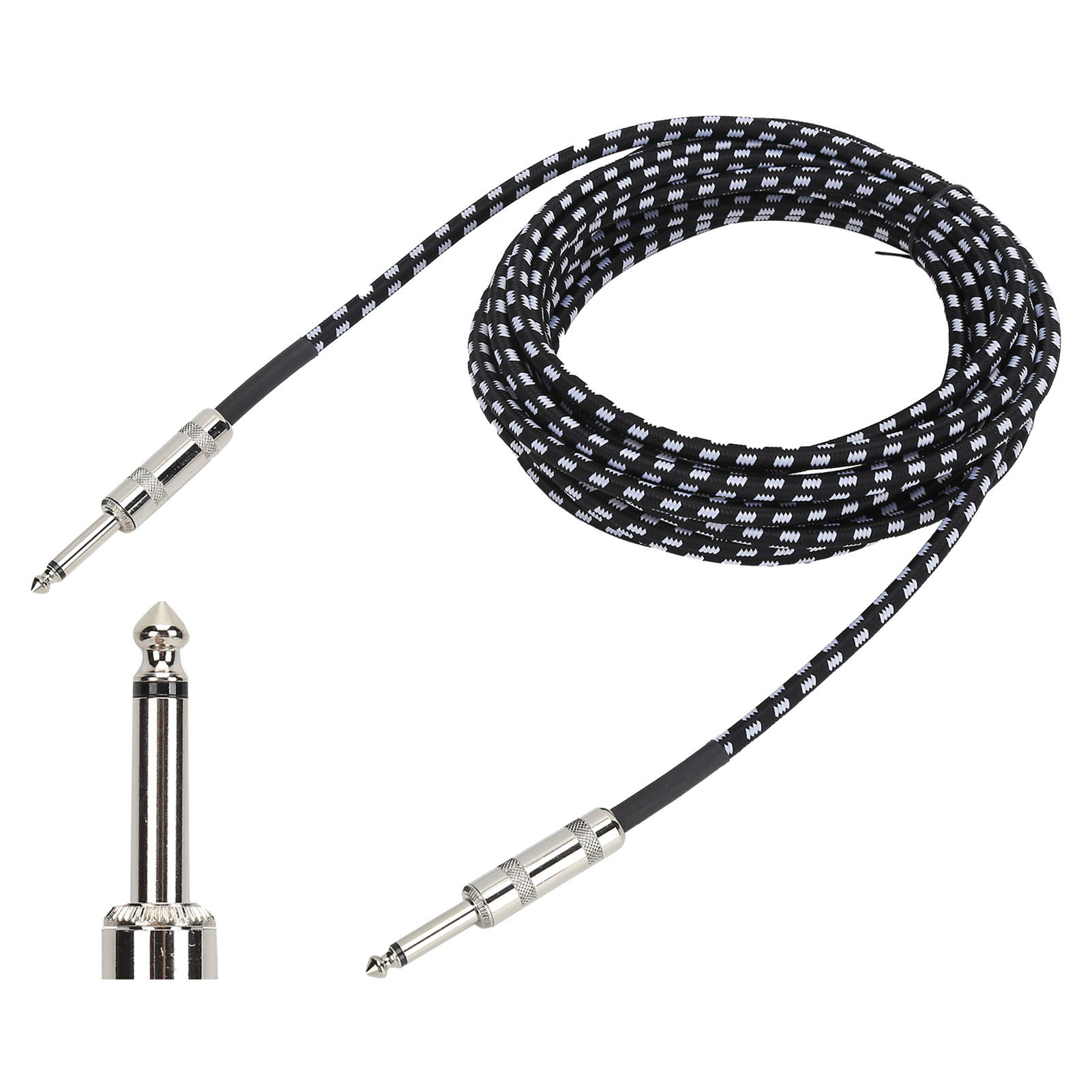 Jorindo 6,35 Mm Rauscharmes Gitarrenkabel Für Musikinstrumentenverstärker, 6,35 Mm (1/4 Zoll), 6 M / 19,7 Fuß, Teilenummer Jd6206