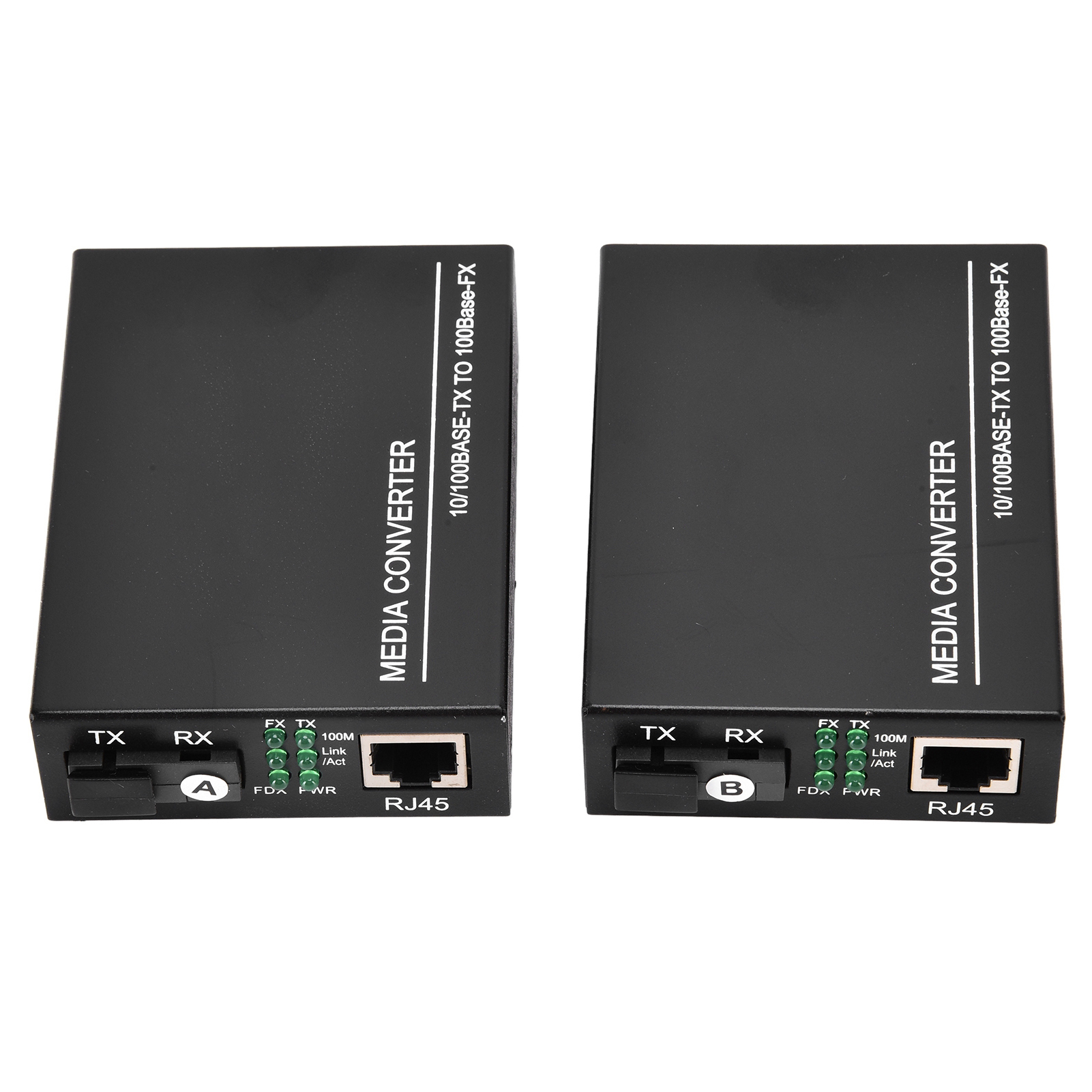 Sc/fc Glasfaser-ethernet-transceiver, 10/100-mbit/s-medienkonverter Mit Netzteil Und 100–240-veu-stecker