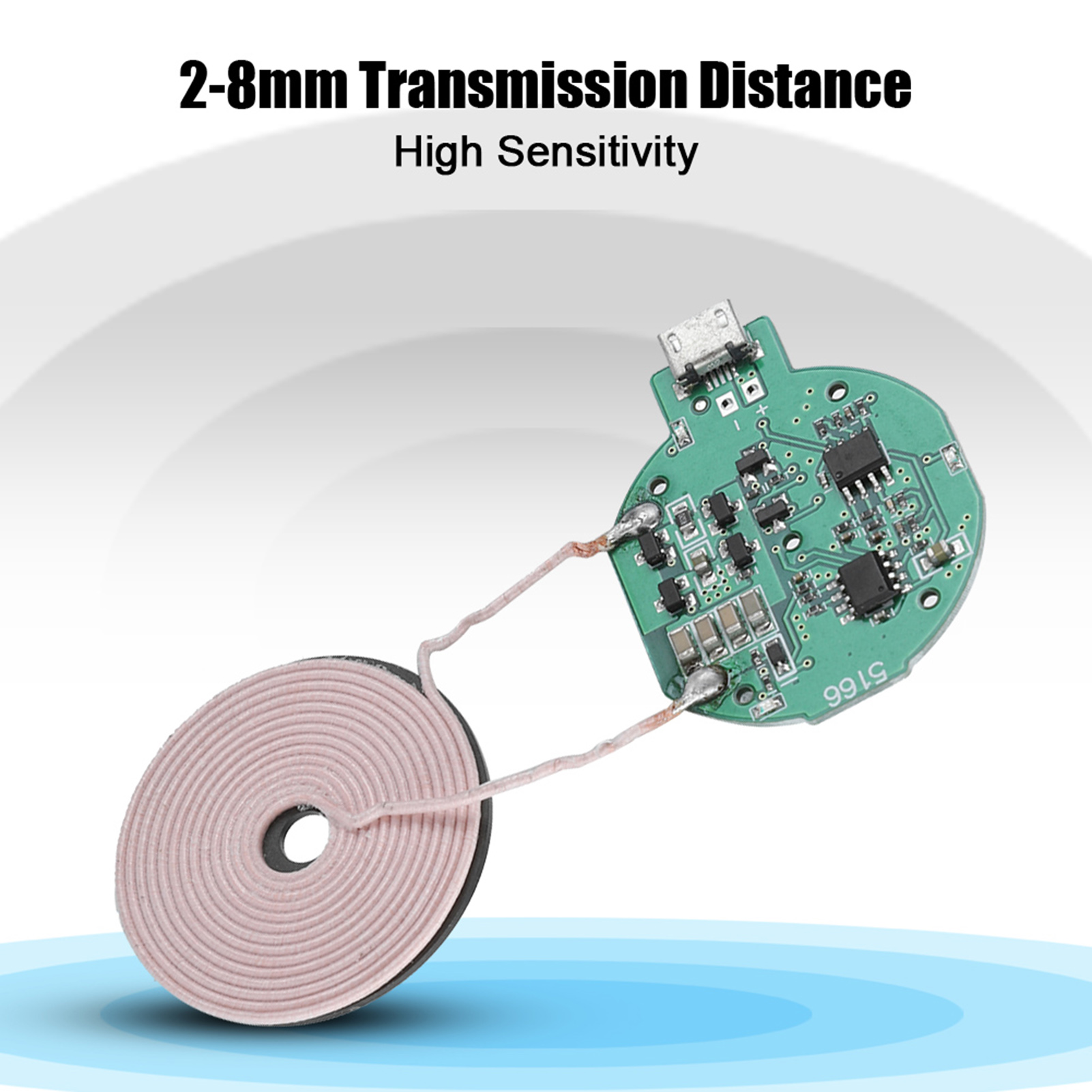 Hocheffizientes Mini-qi-wireless-ladegerät-sendemodul, 2–8 Mm Übertragungsleistung