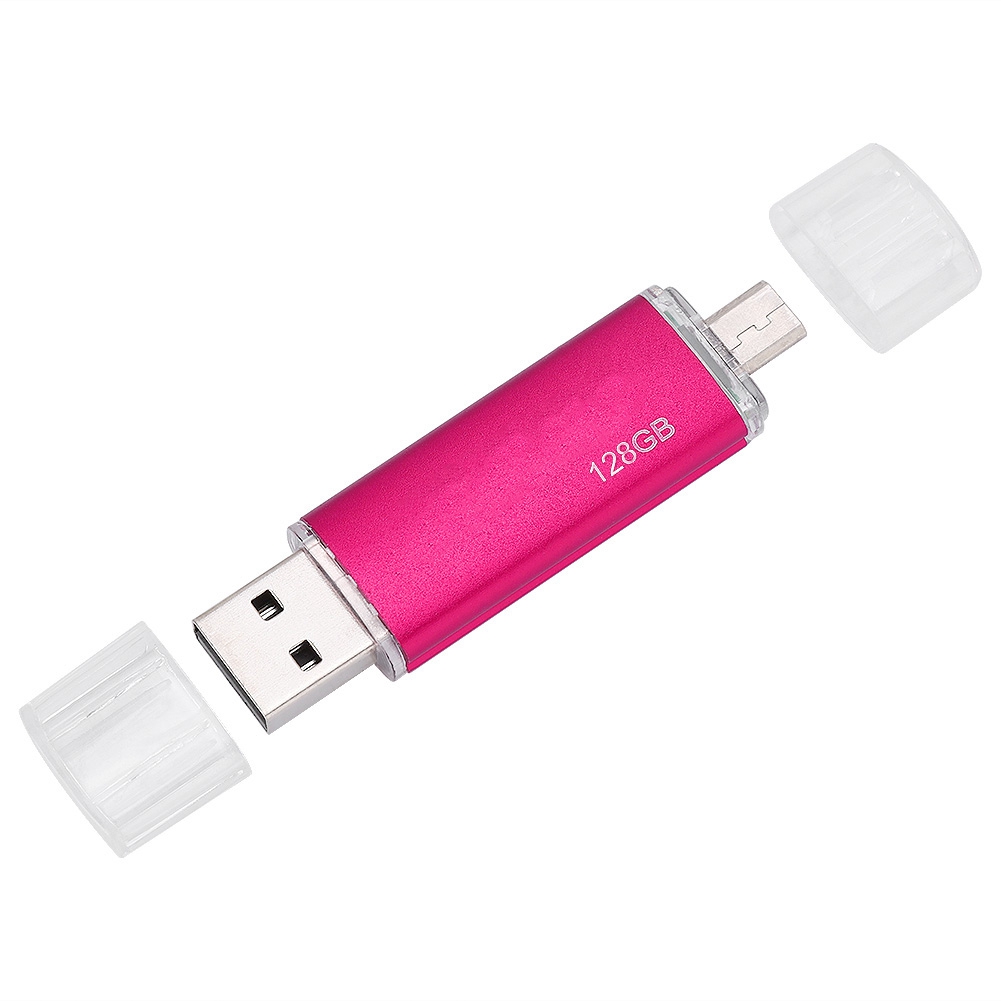Rosy High Speed Dual-purpose Portable Usb 2.0 Otg Flash Drive (128gb)