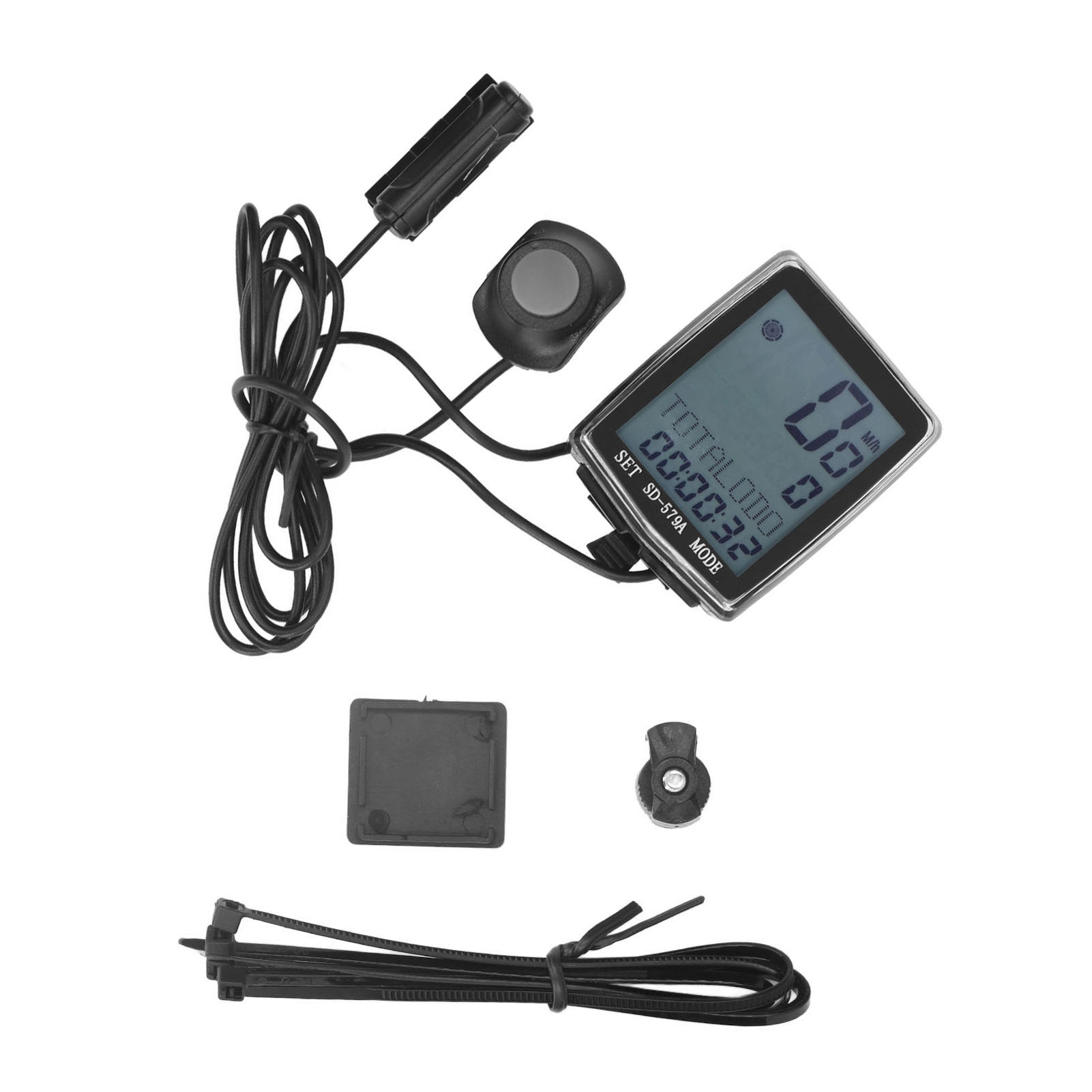 Wasserdichter, Kabelgebundener Fahrradcomputer Mit Kilometerzähler Und Hintergrundbeleuchtetem Tachometer