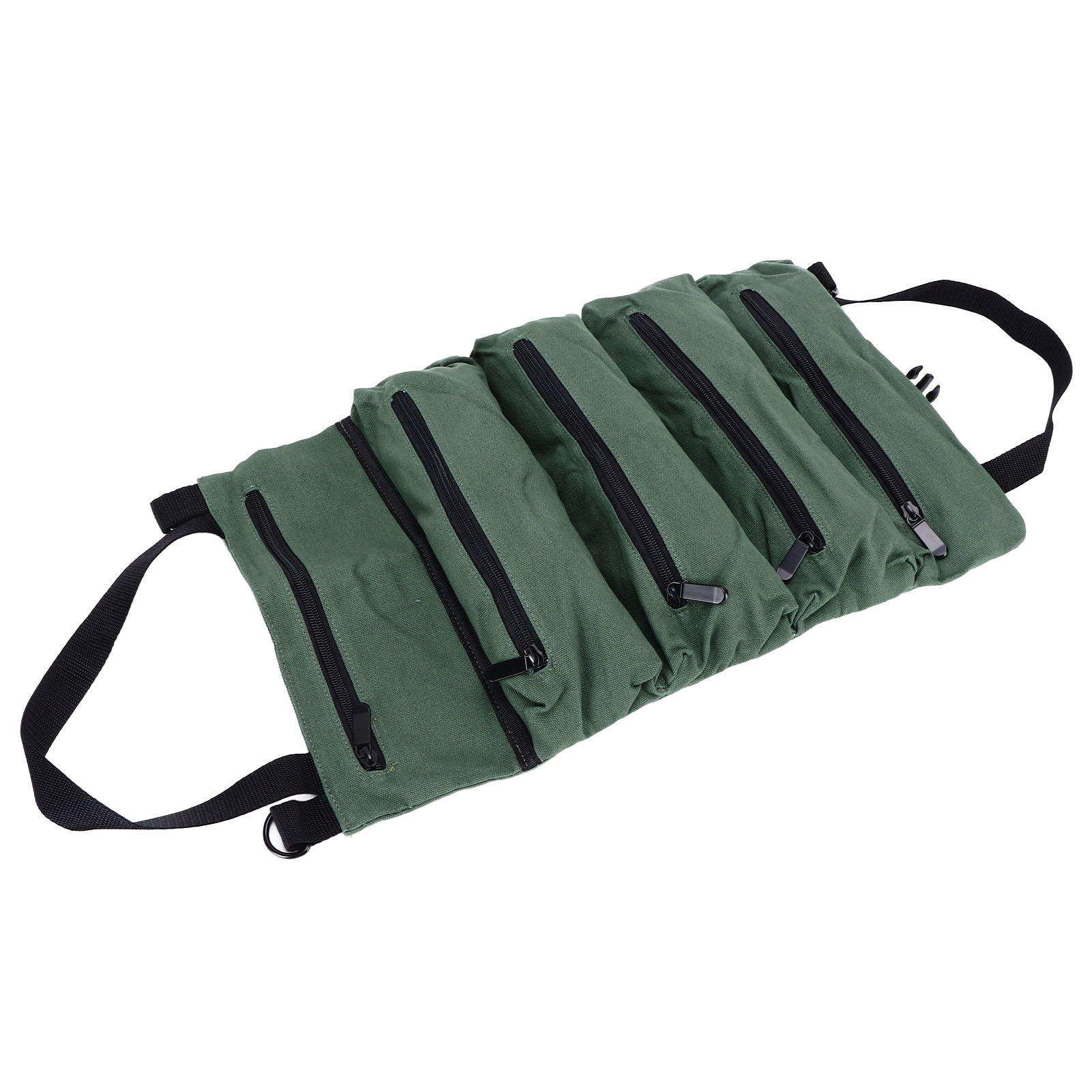 Multifunktionale Werkzeugtasche Aus Canvas, Tragbar, Mit 5 Reißverschlusstaschen, Wasserdicht.