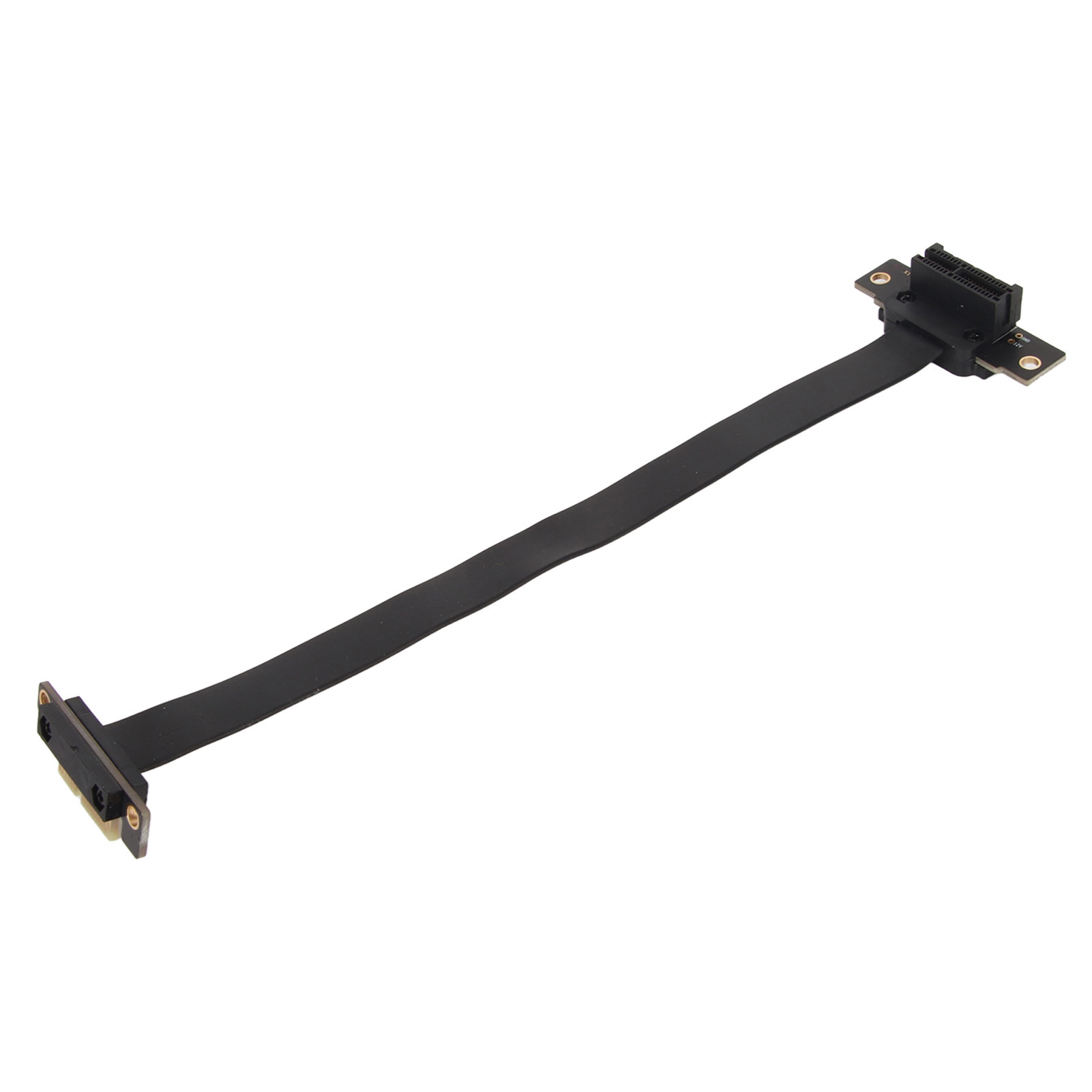 Pcie 3.0 1x Dual-winkelverlängerungskabel (90°) Pcie 3.0 1x Riser-kartenadapter 20 Cm / 7,9 Zoll Flachbandkabel