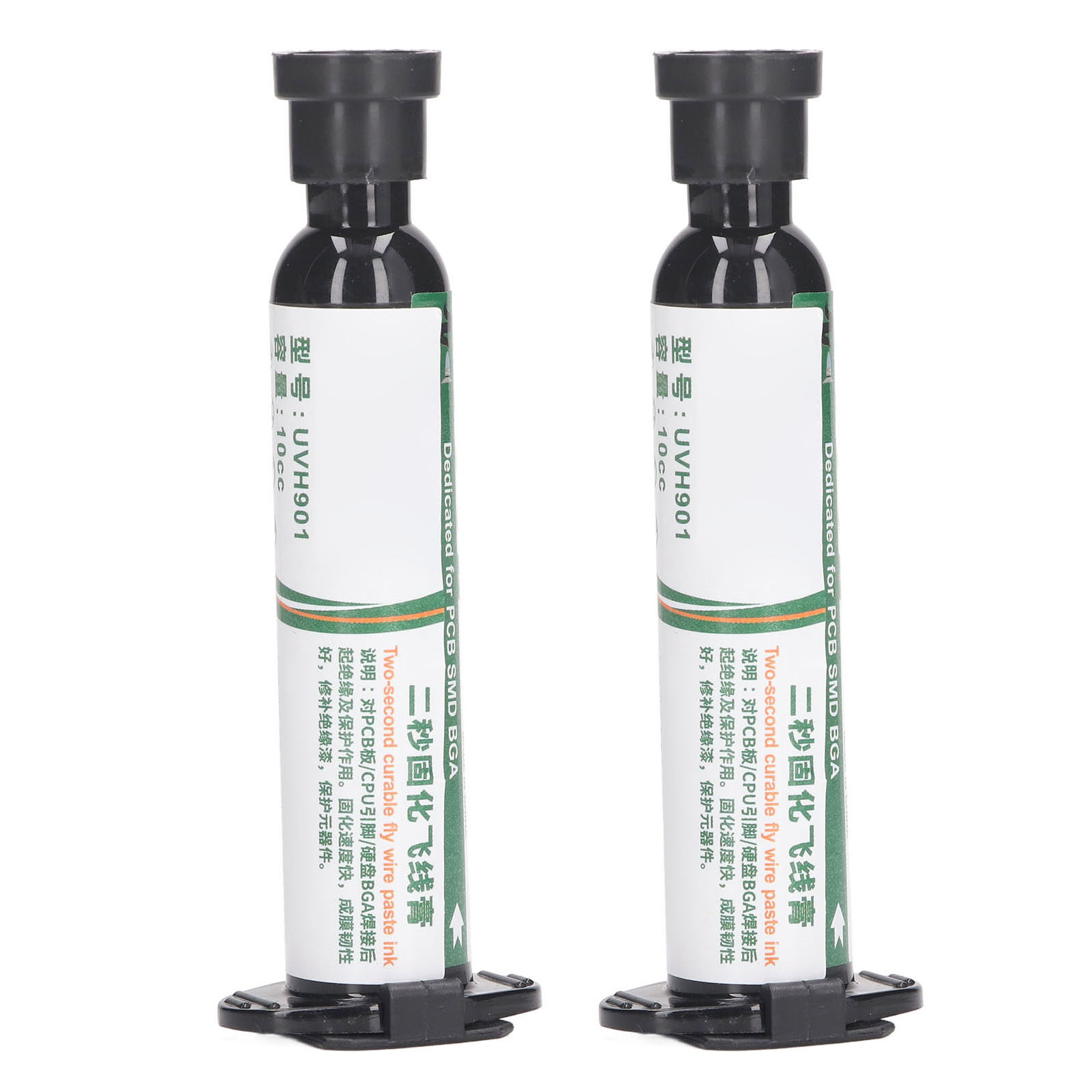 Packung Mit 2 Tuben Uv-härtender Lötstopplackfarbe Zur Reparatur Von Leiterplatten Und Bgas. Schnelltrocknend (2 Sekunden), Isolierend Und Hochtemperaturbeständig, Milchig-weiße Farbe.