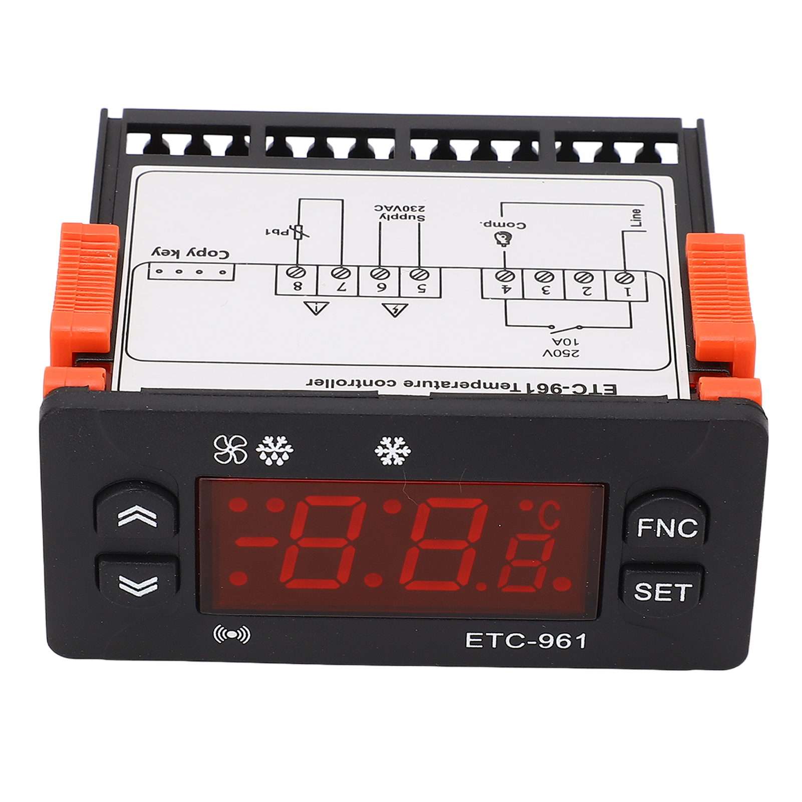Externer Digitaler Thermostat, Umschaltbar Zwischen Fahrenheit Und Celsius, Für Gefrierschrank, Abtauung Und Kalibrierung, 230 V Wechselstrom.