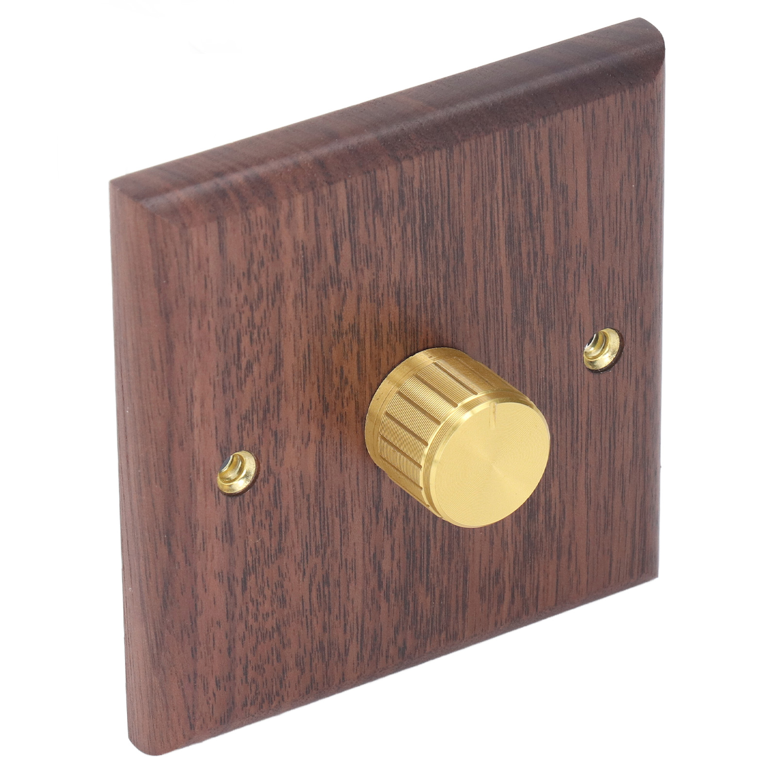 Drehdimmer Aus Schwarzem Walnussholz Mit Messingknopf Für 200-250v-hausbeleuchtung