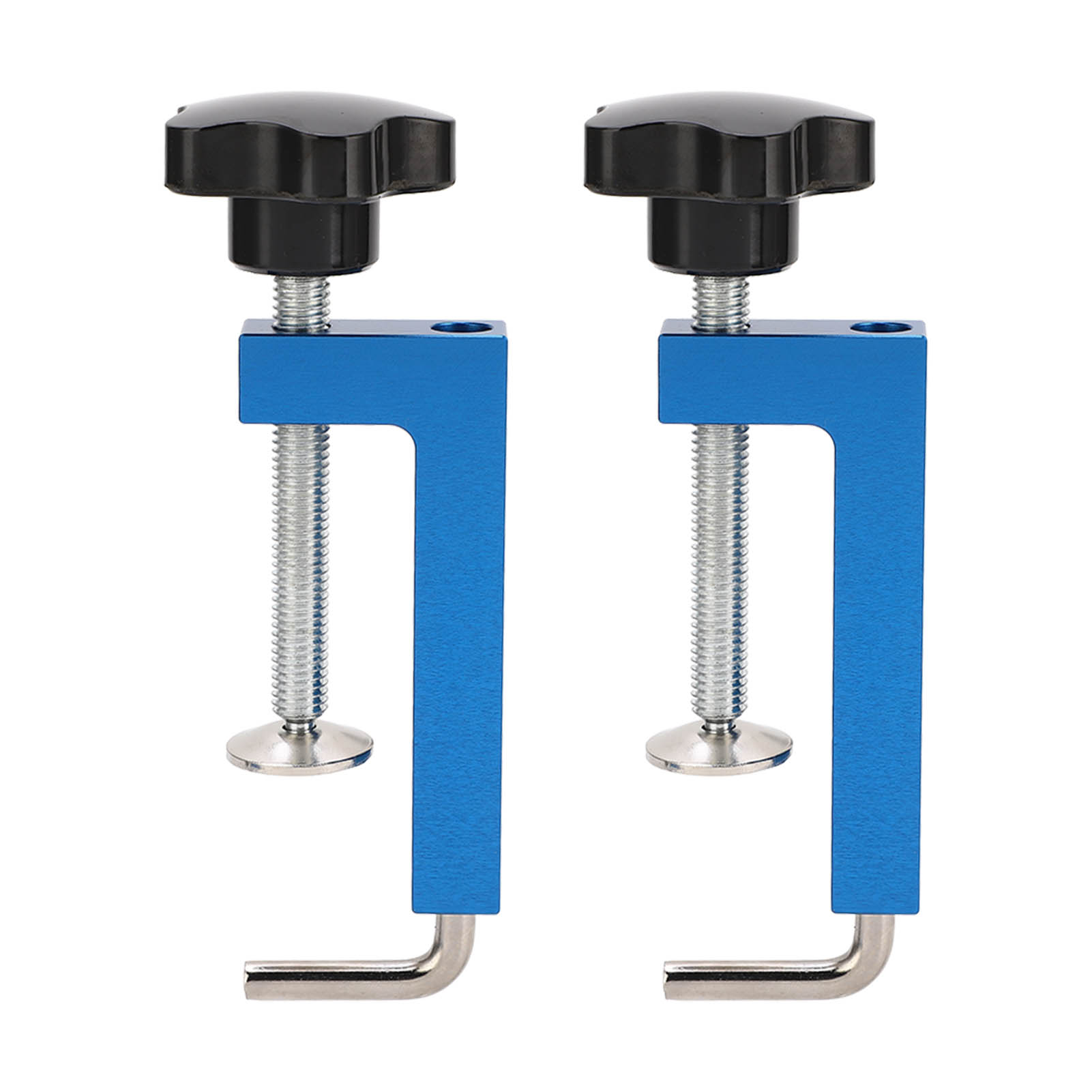 Set Aus 2 Universellen Spannhalterungen Für Gehrungssägen, Frästische, Kreissägen Und Spannhalterungen Für Die Holzbearbeitung Starrer Aluminiumkörper.