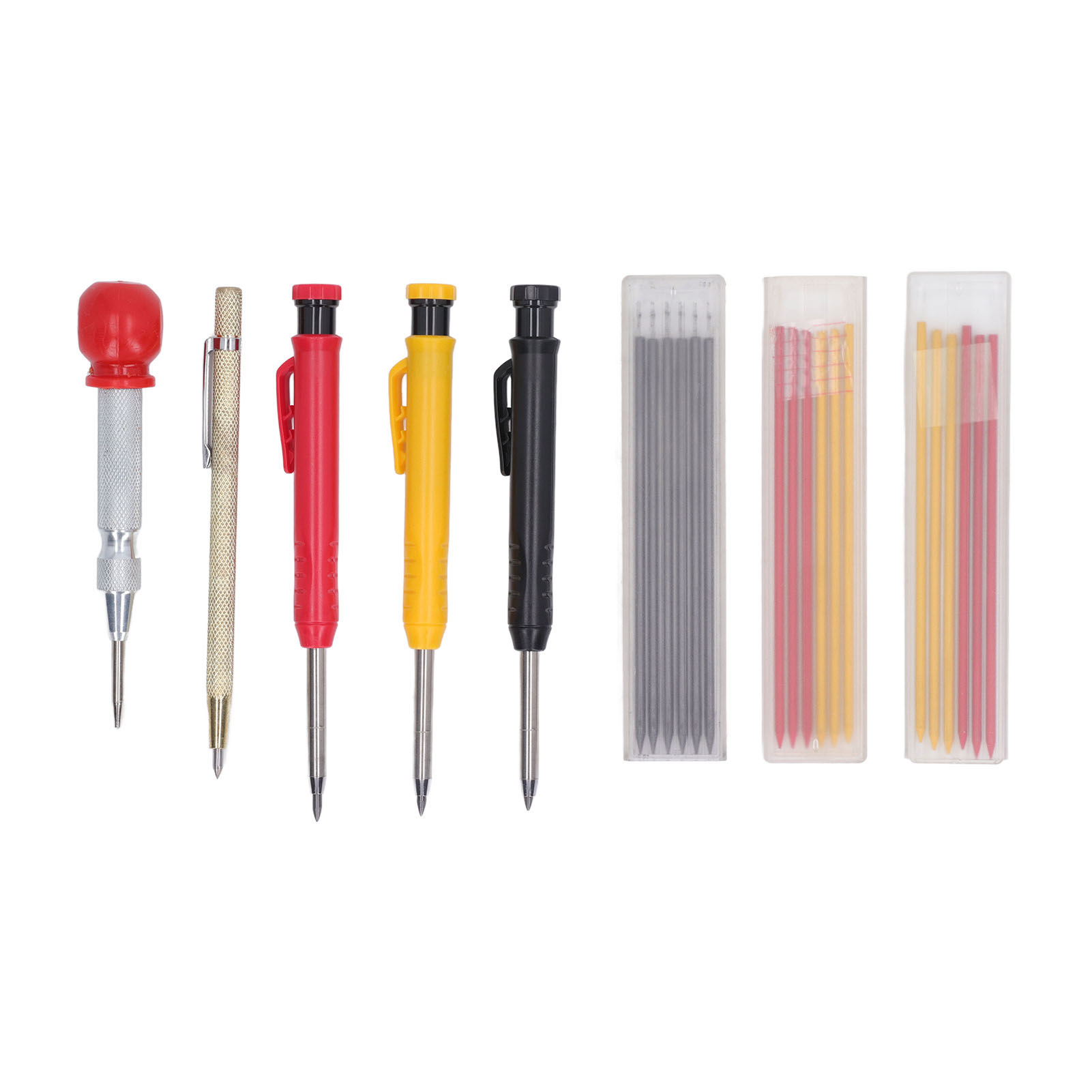 Zimmermannsbleistiftset, Hartmetall-kopierstift Mit Minen, Körner, Bleistiftspitzer, Holzbearbeitungswerkzeug