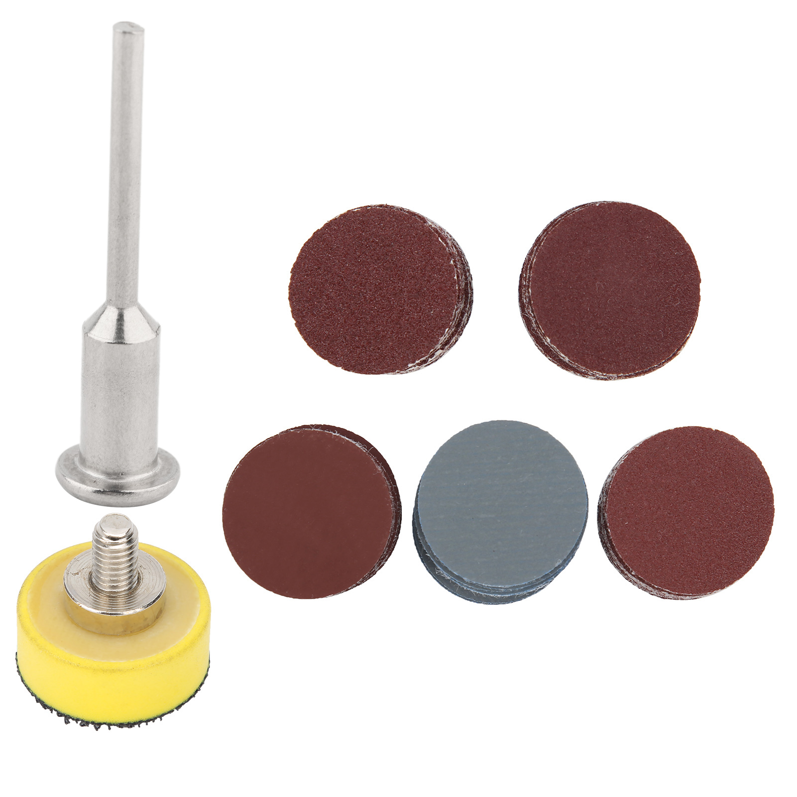 52-teiliges Zubehörset Für Elektroschleifer: 50 Schleifscheiben, Ein 2,5 Cm Polierpad Und Ein 6,35 Mm Drehgriff.