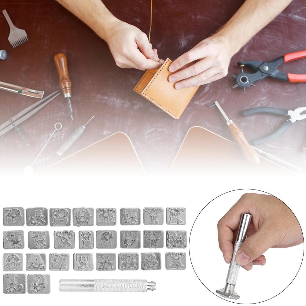 Set Künstlerischer Alphabetstempel Für Lederarbeiten, 19 Mm (3/4 Zoll), Großbuchstaben A-z